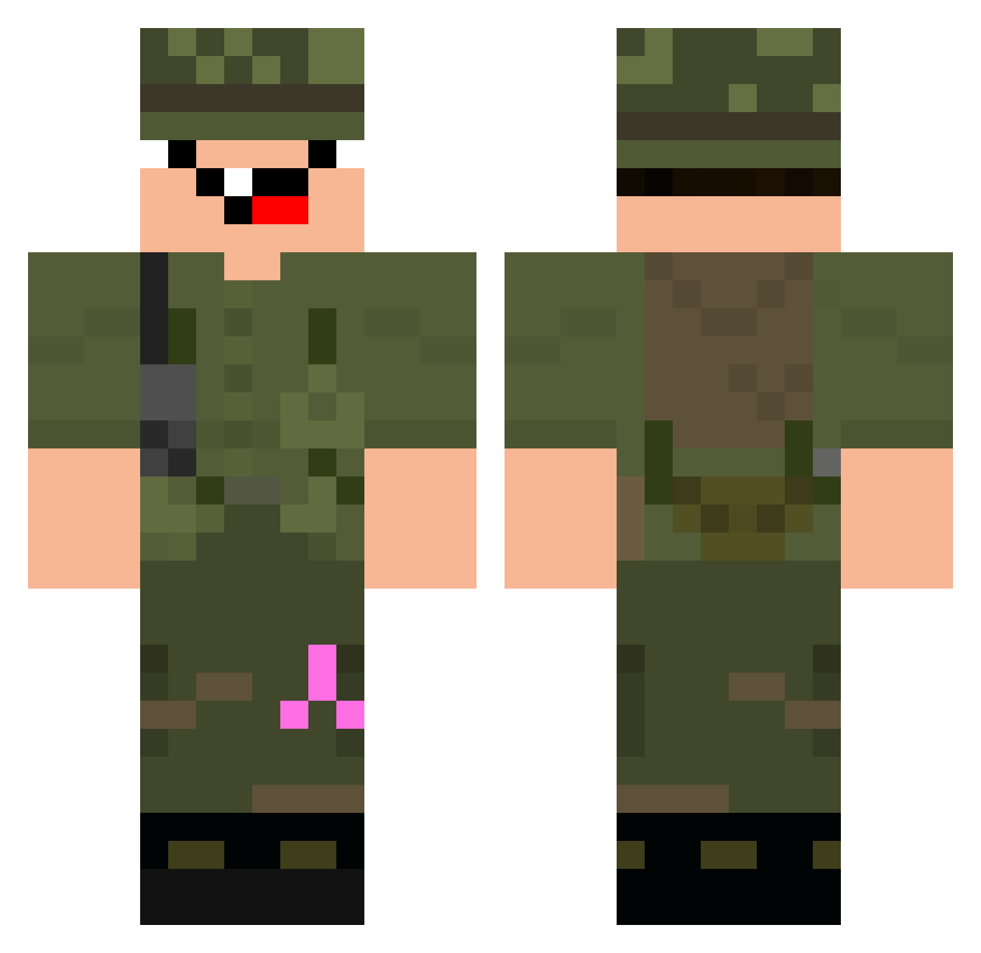 Strnr_SDpro Minecraft skin, front and back view