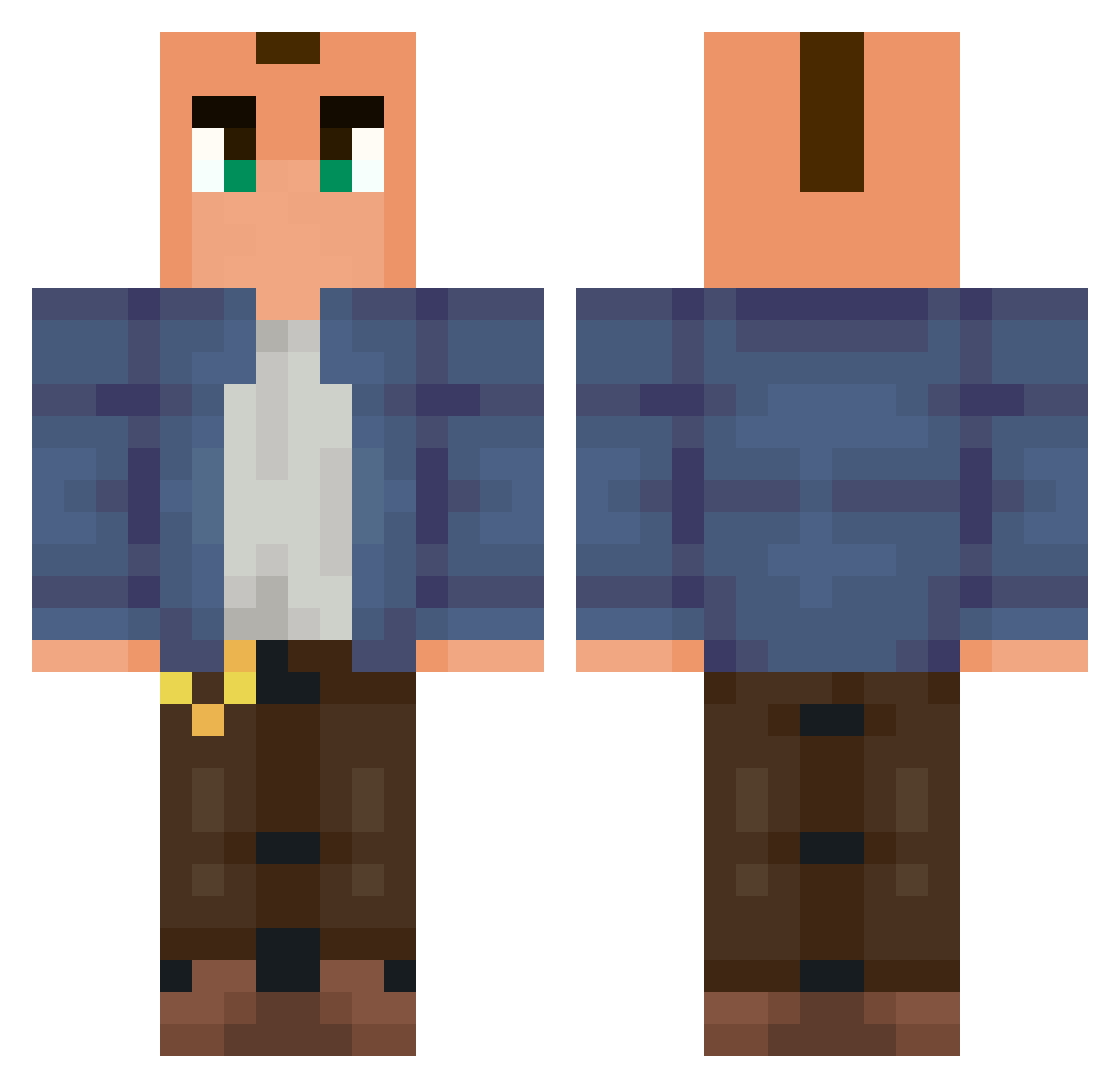 Totyike Minecraft skin, front and back view