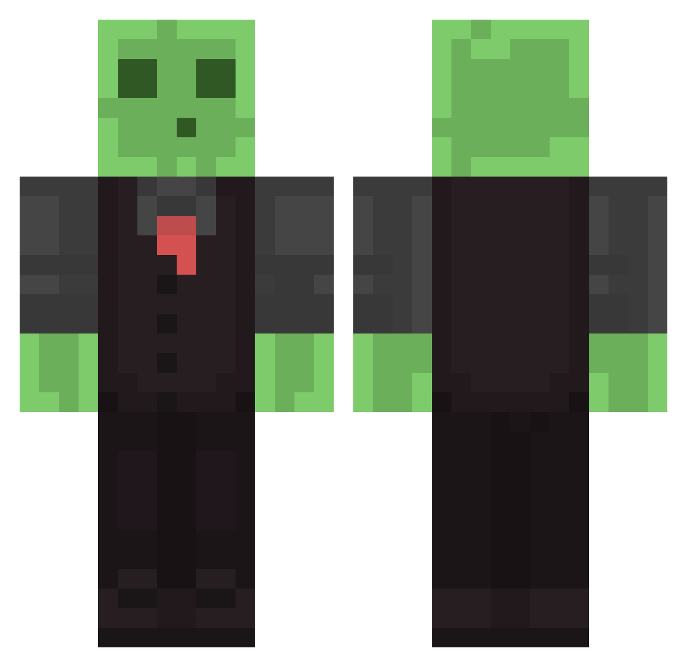thibkiller3424 Minecraft skin, front and back view
