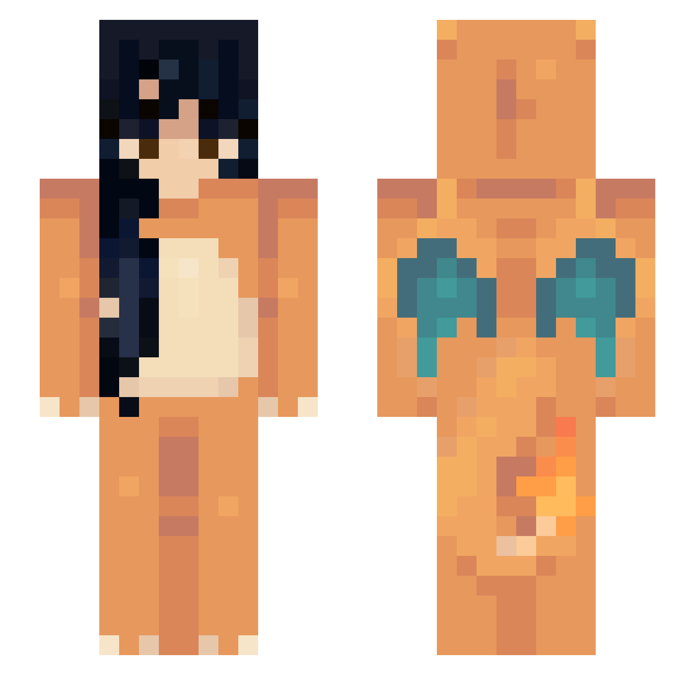 Ineedcaffeine00 Minecraft skin, front and back view
