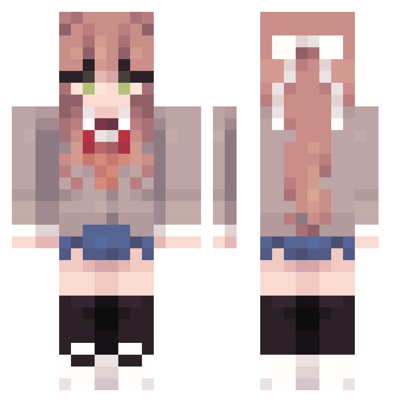 YellowSunGlasses Minecraft skin, front and back view