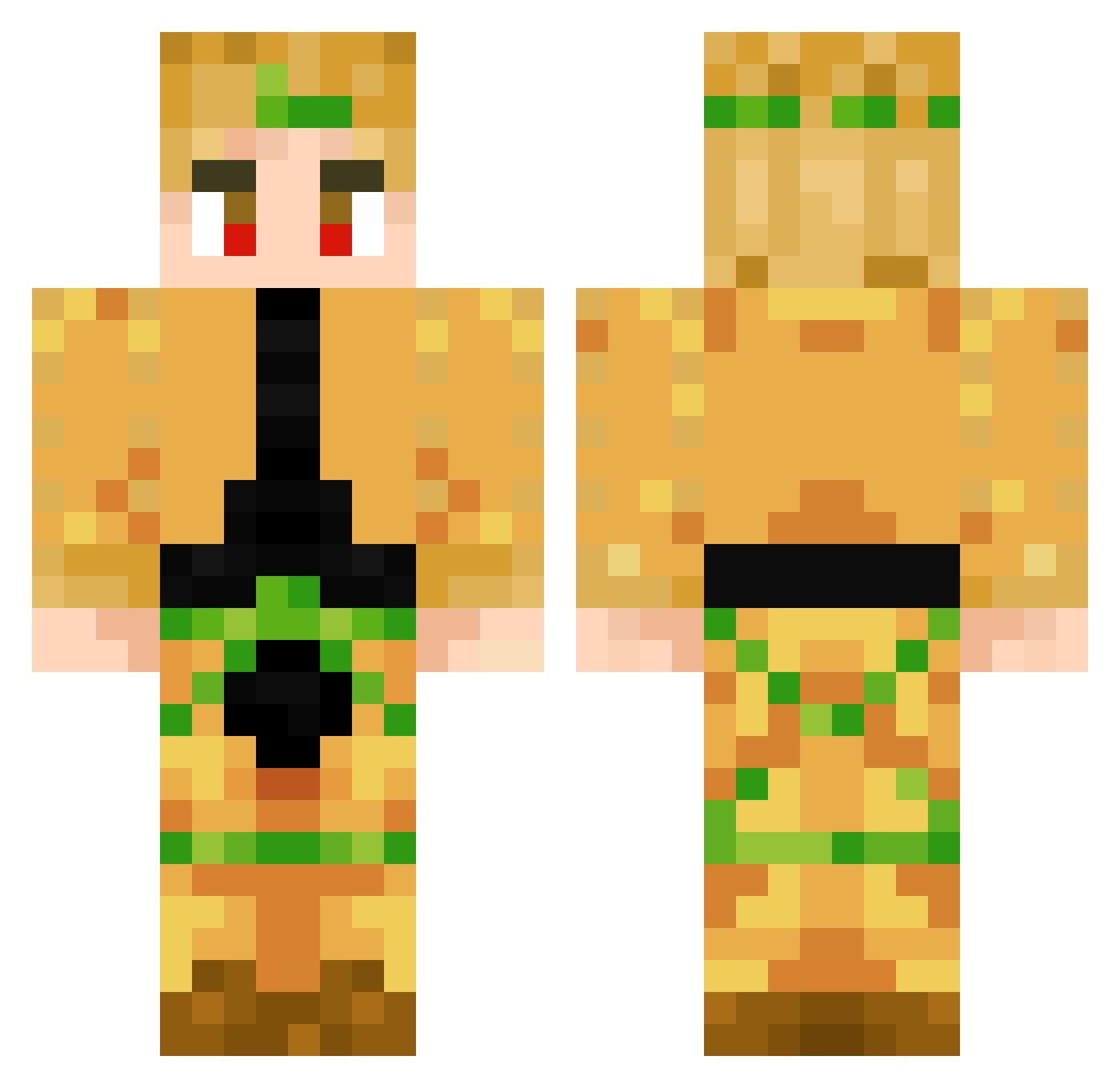 JonaZ777 Minecraft skin, front and back view