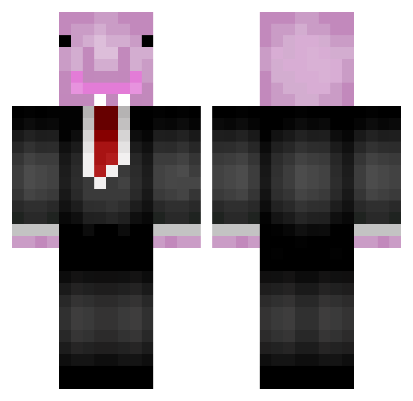 BobbyBlobbie Minecraft skin, front and back view