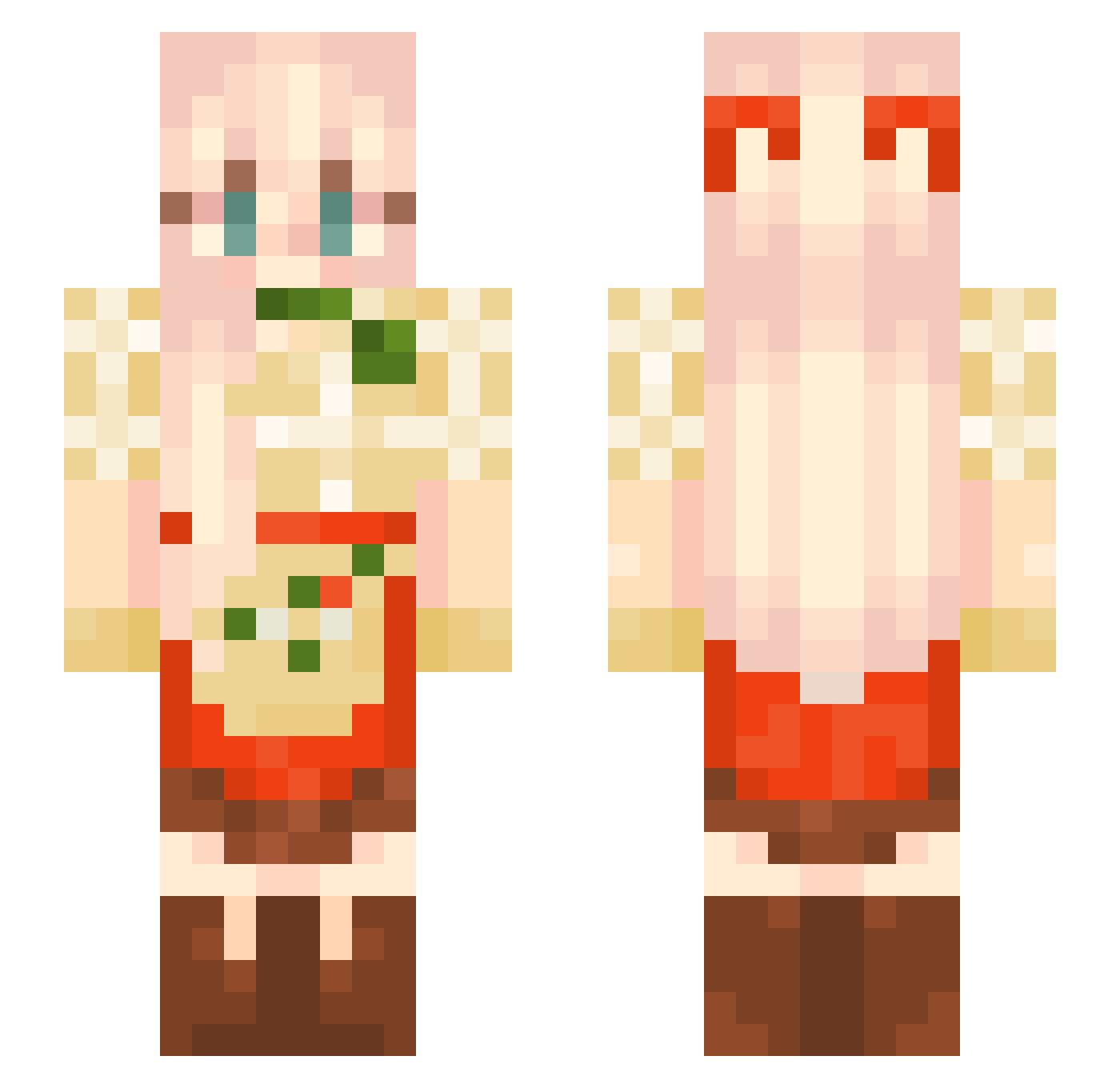 Cosmet1c Minecraft skin, front and back view