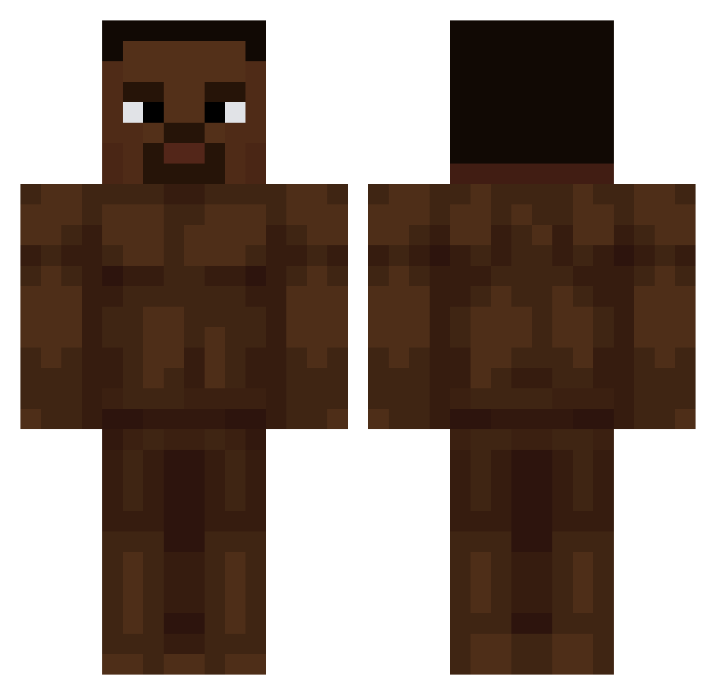 xcrc Minecraft skin, front and back view