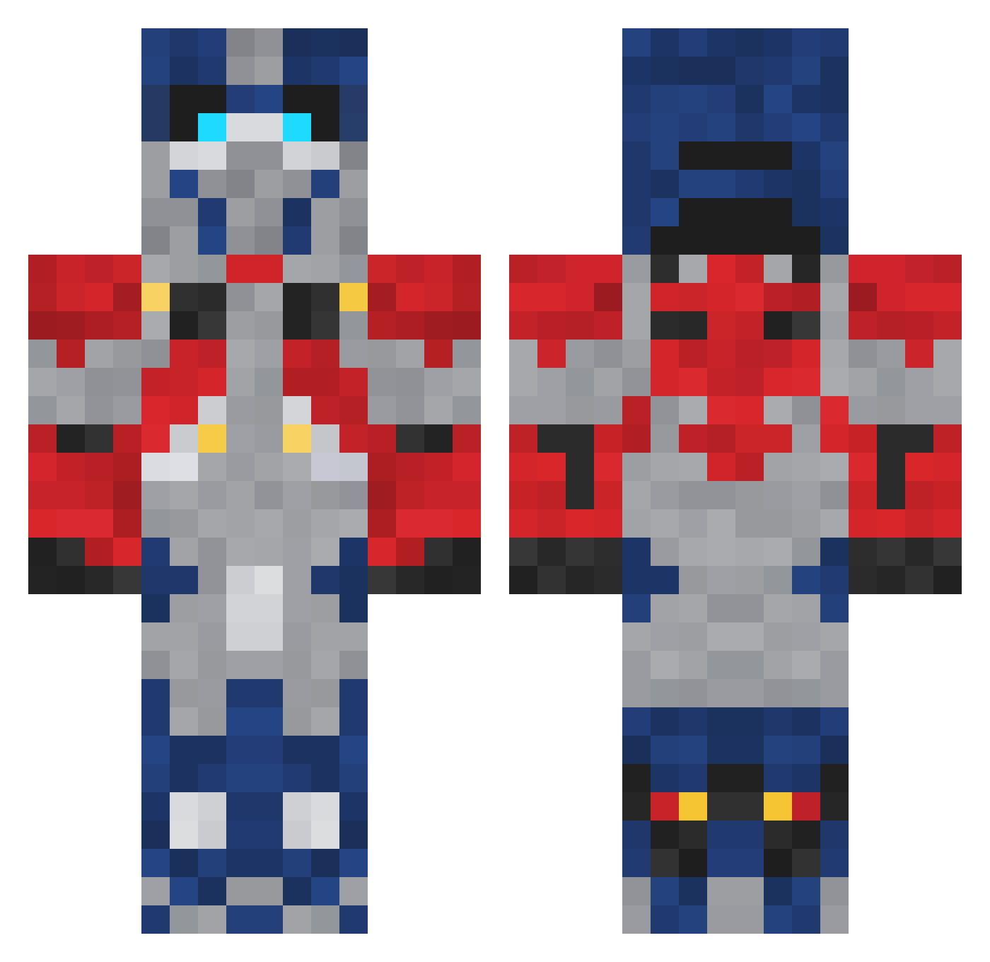 gerduka0s Minecraft skin, front and back view