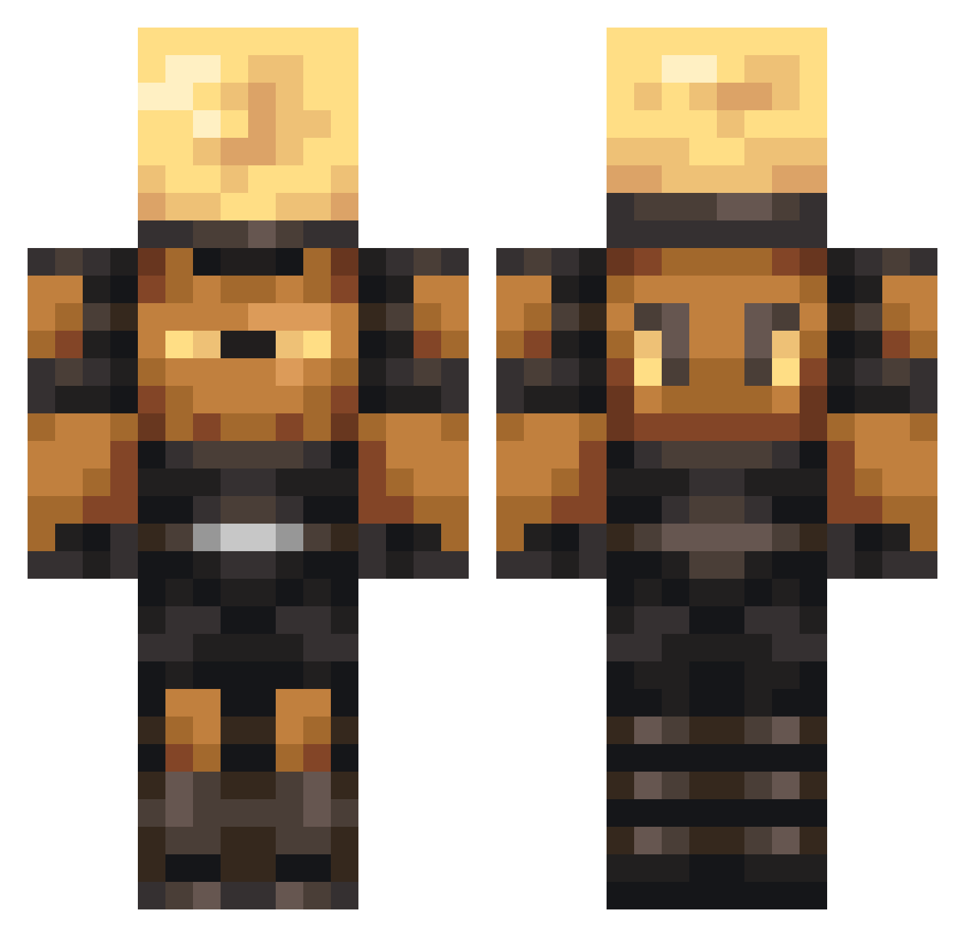 SalsaMan22 Minecraft skin, front and back view