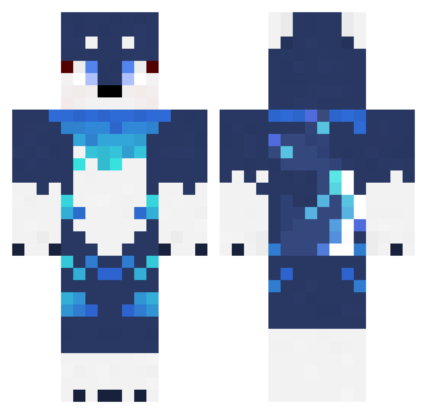 DianJie Minecraft skin, front and back view