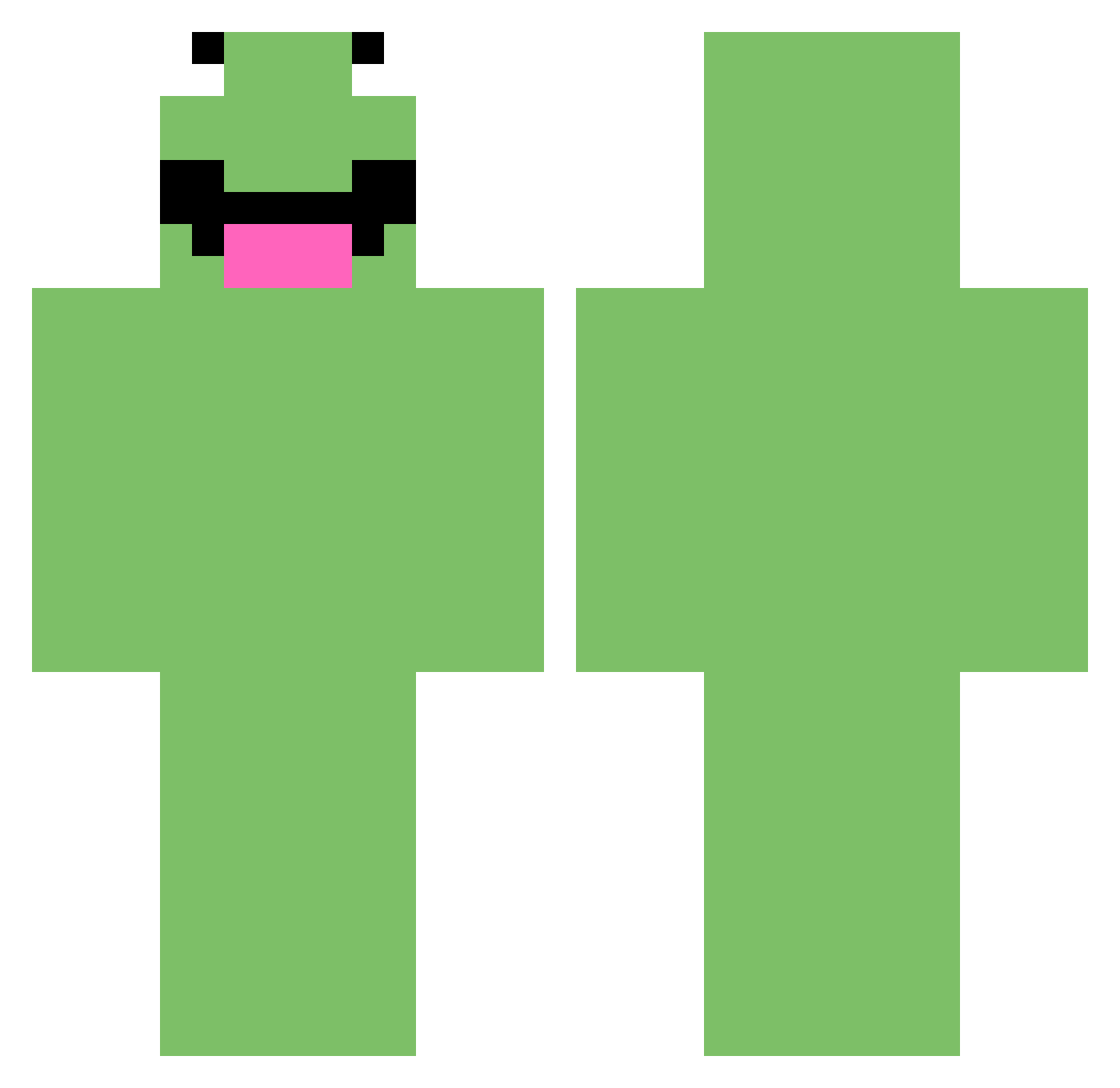 slekxxy Minecraft skin, front and back view
