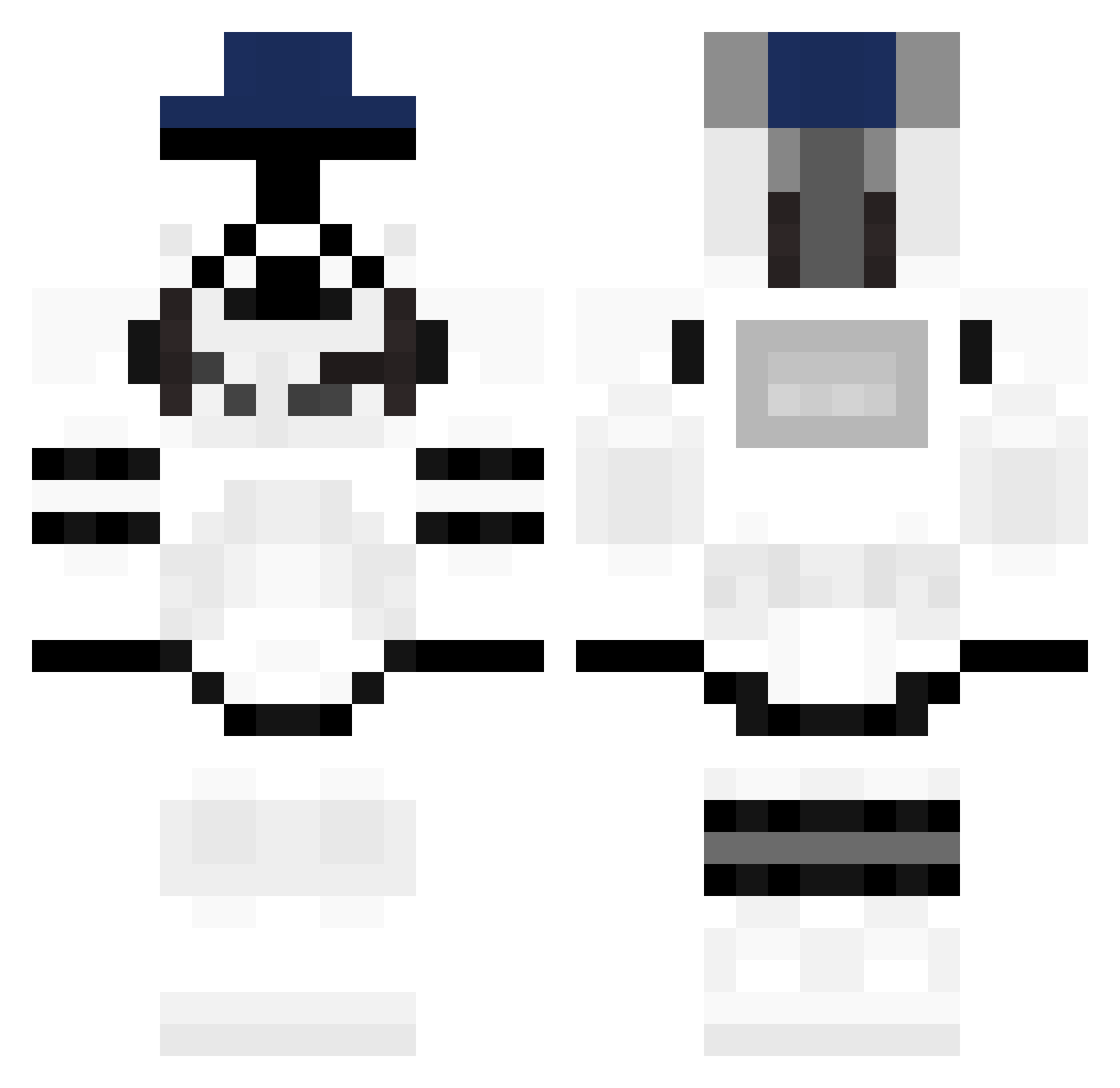 Albator06 Minecraft skin, front and back view