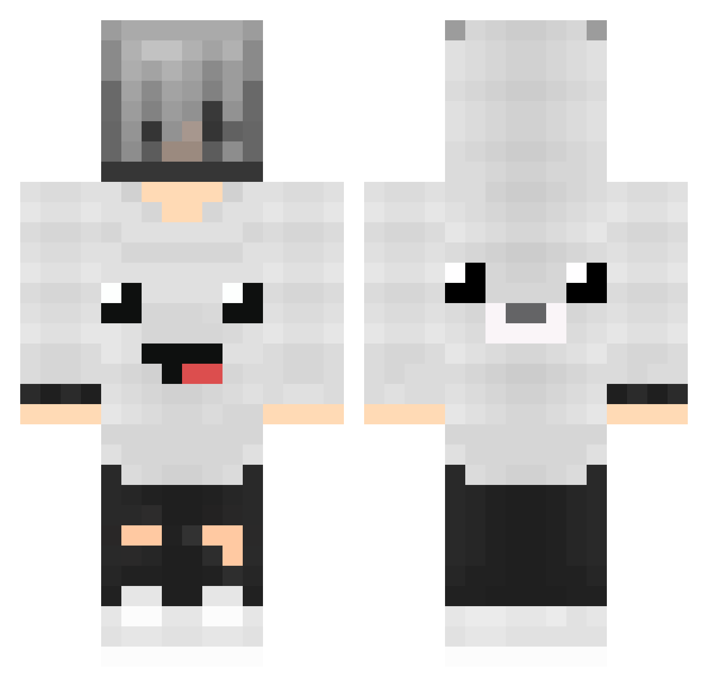 AbnormalerHades Minecraft skin, front and back view