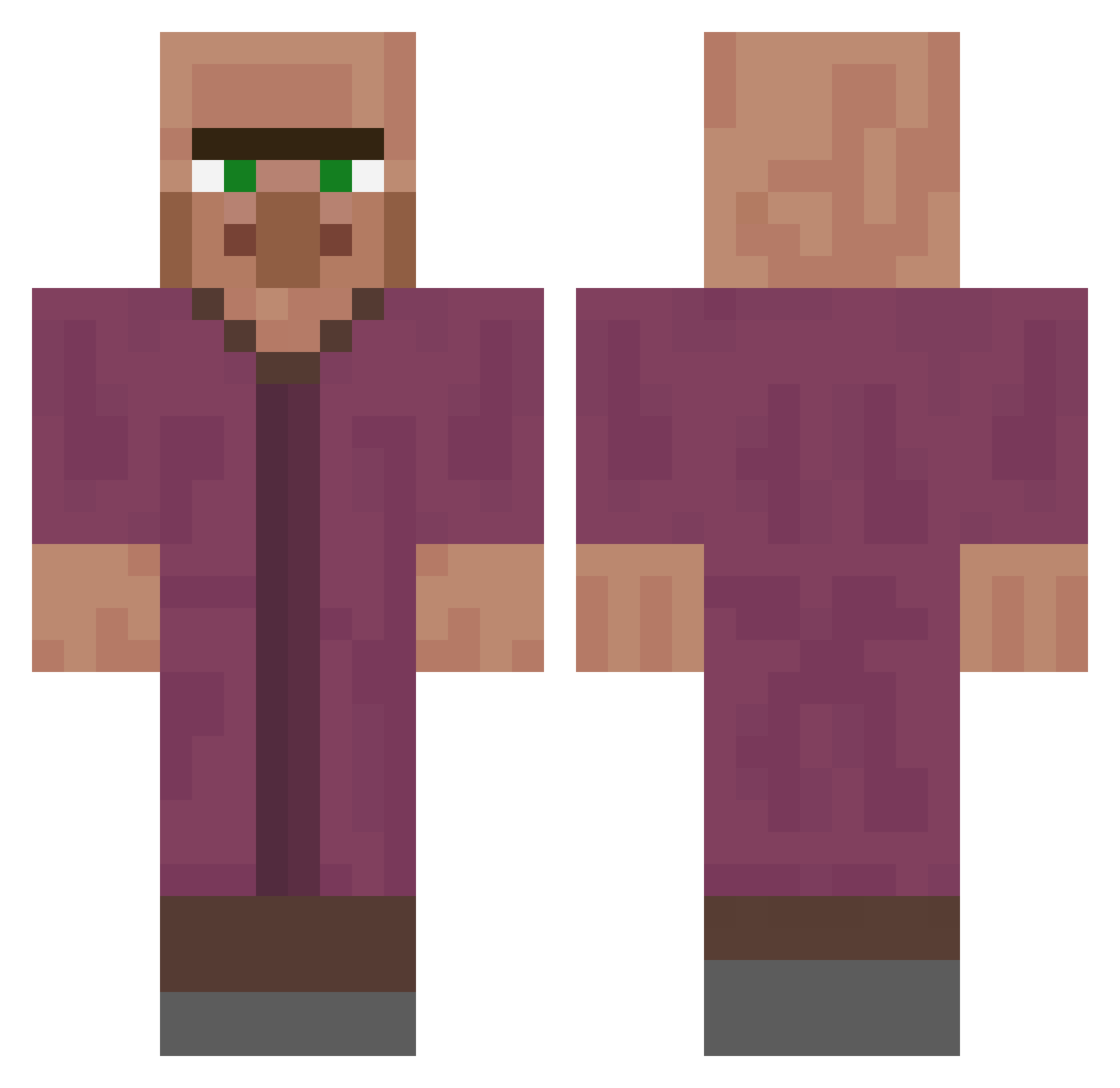 MrJeyy Minecraft skin, front and back view