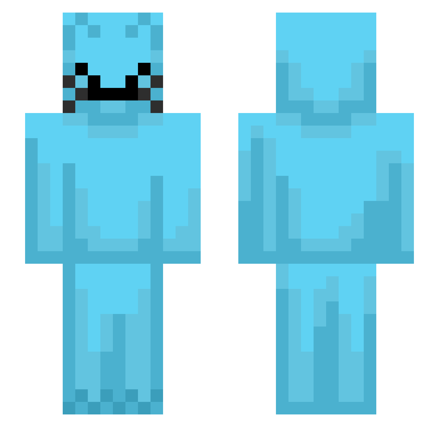 Todderino Minecraft skin, front and back view
