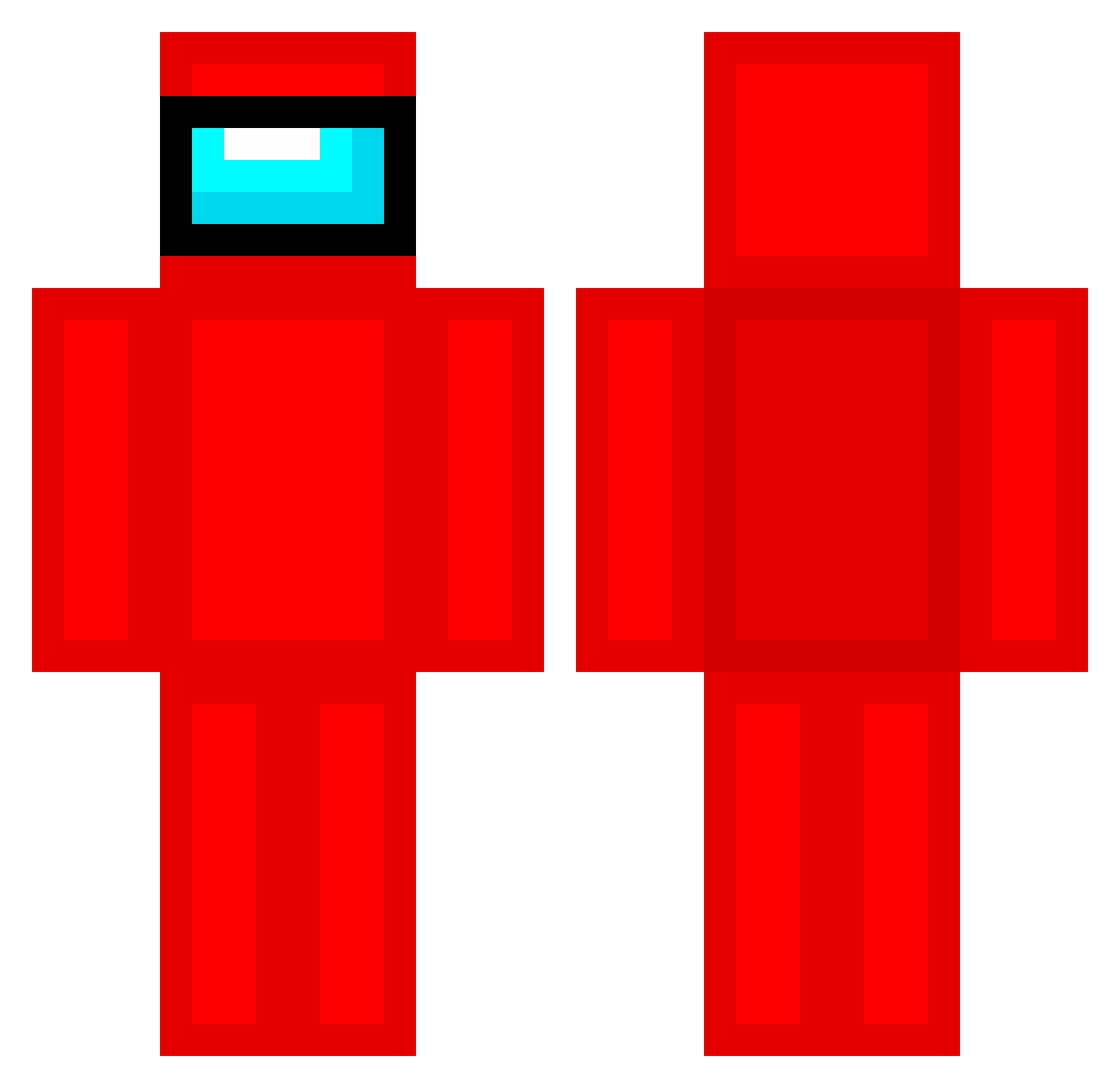 Mat6x Minecraft skin, front and back view