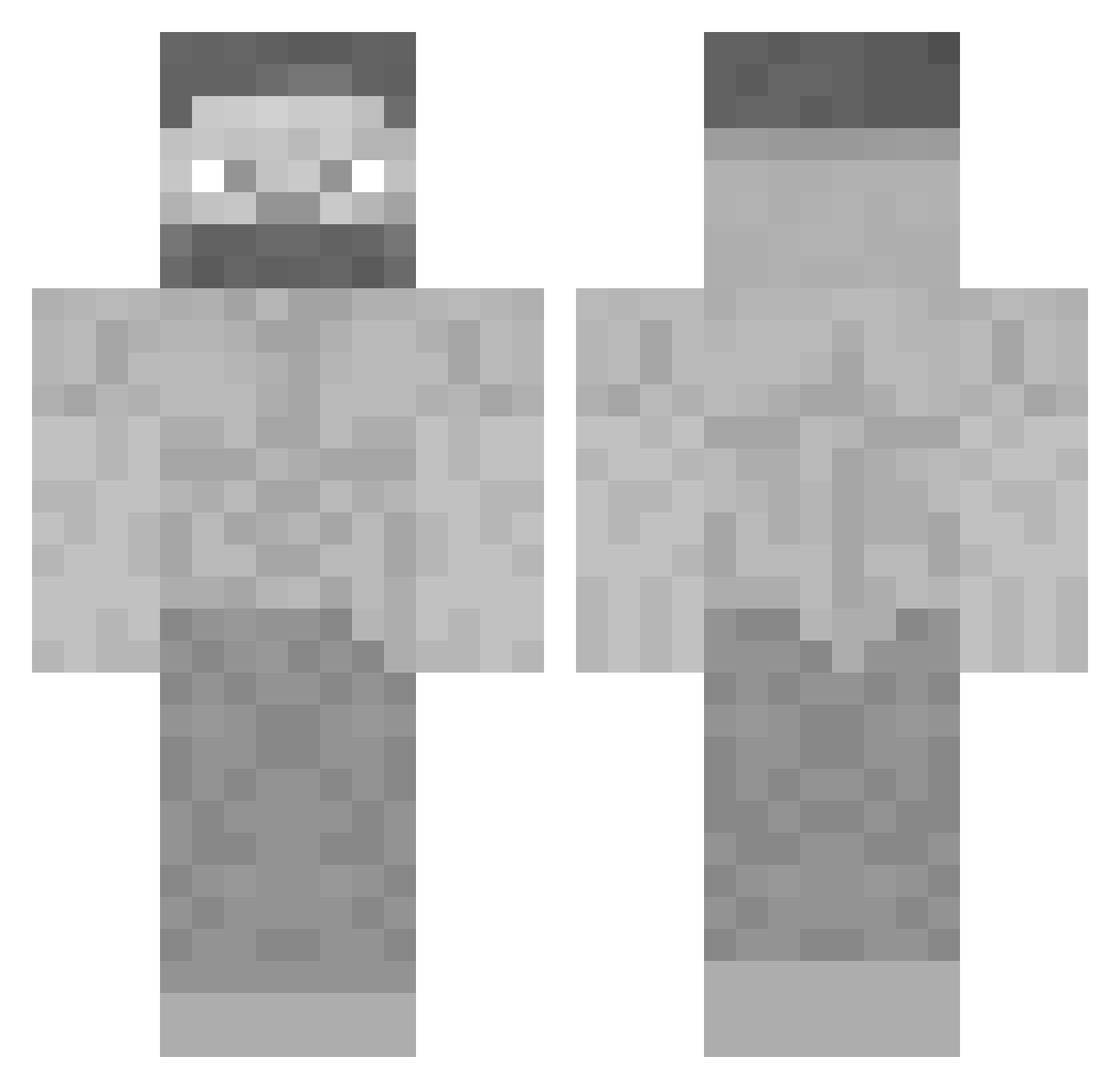 dwerq12 Minecraft skin, front and back view