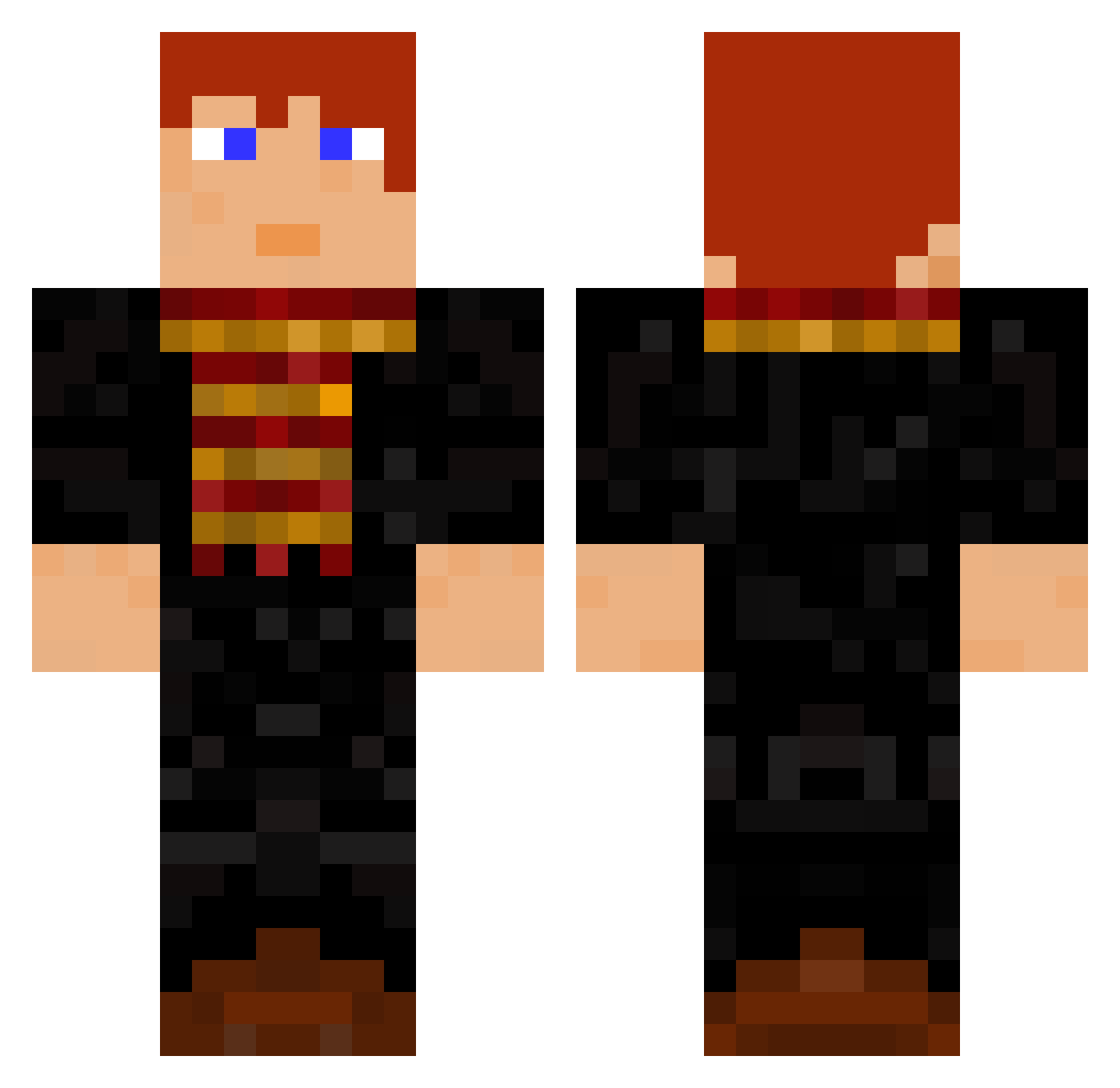 Decyl Minecraft skin, front and back view