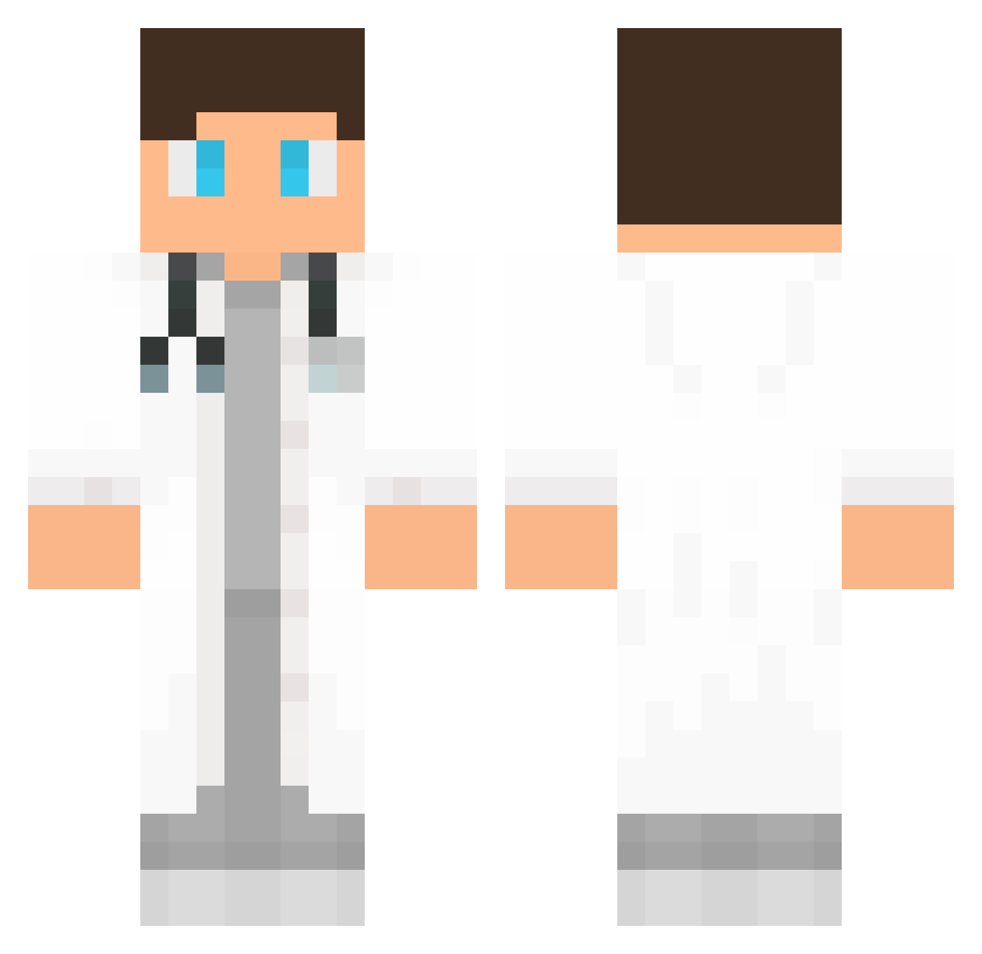 Viljestyrke Minecraft skin, front and back view