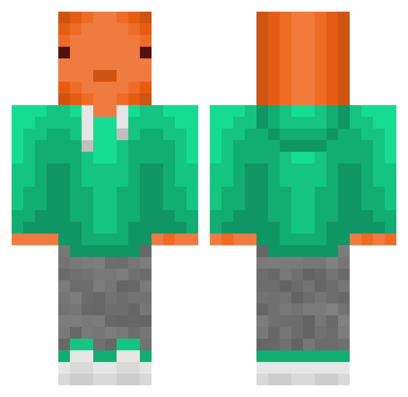 miponte Minecraft skin, front and back view