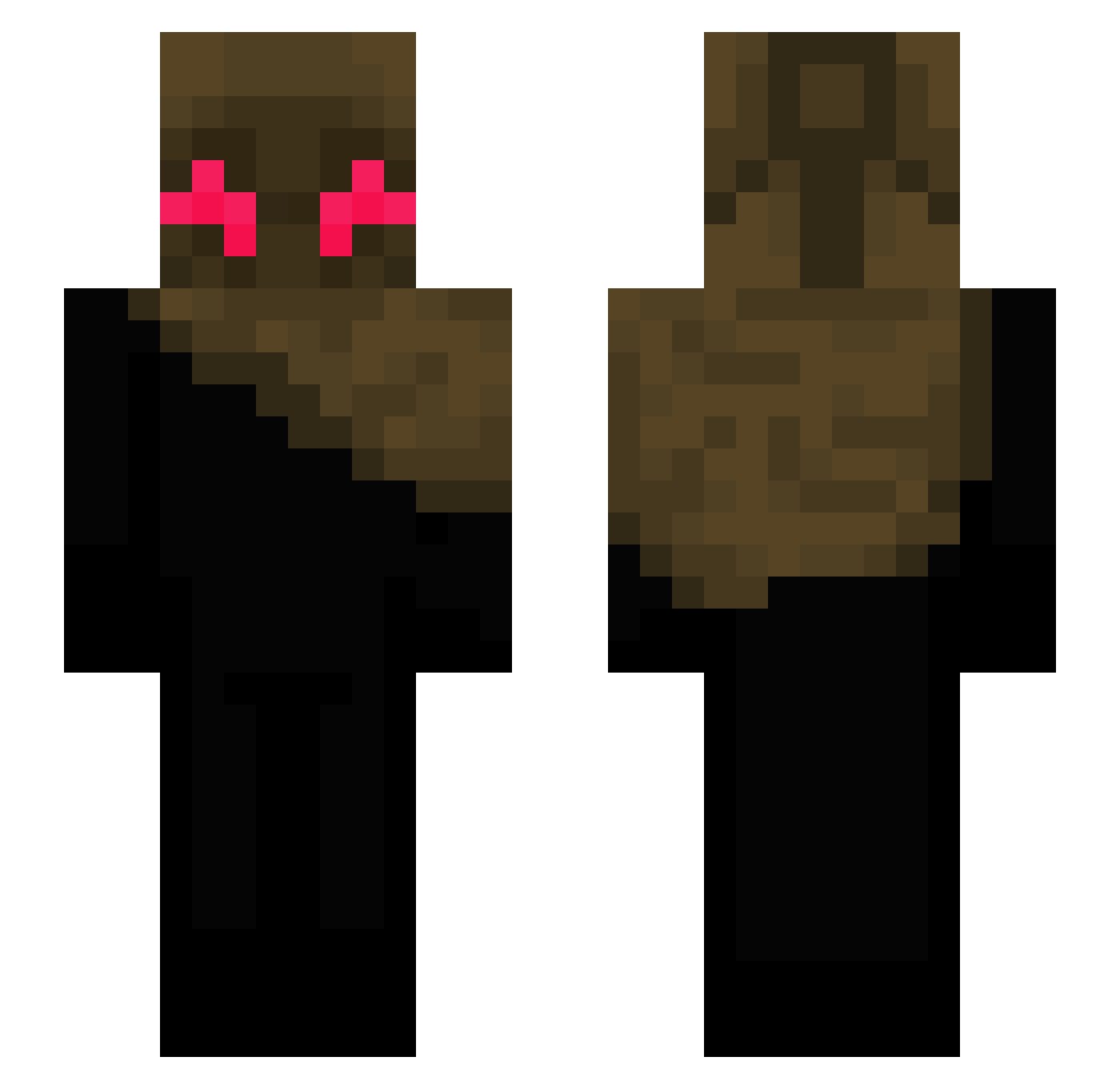 Iv2m Minecraft skin, front and back view