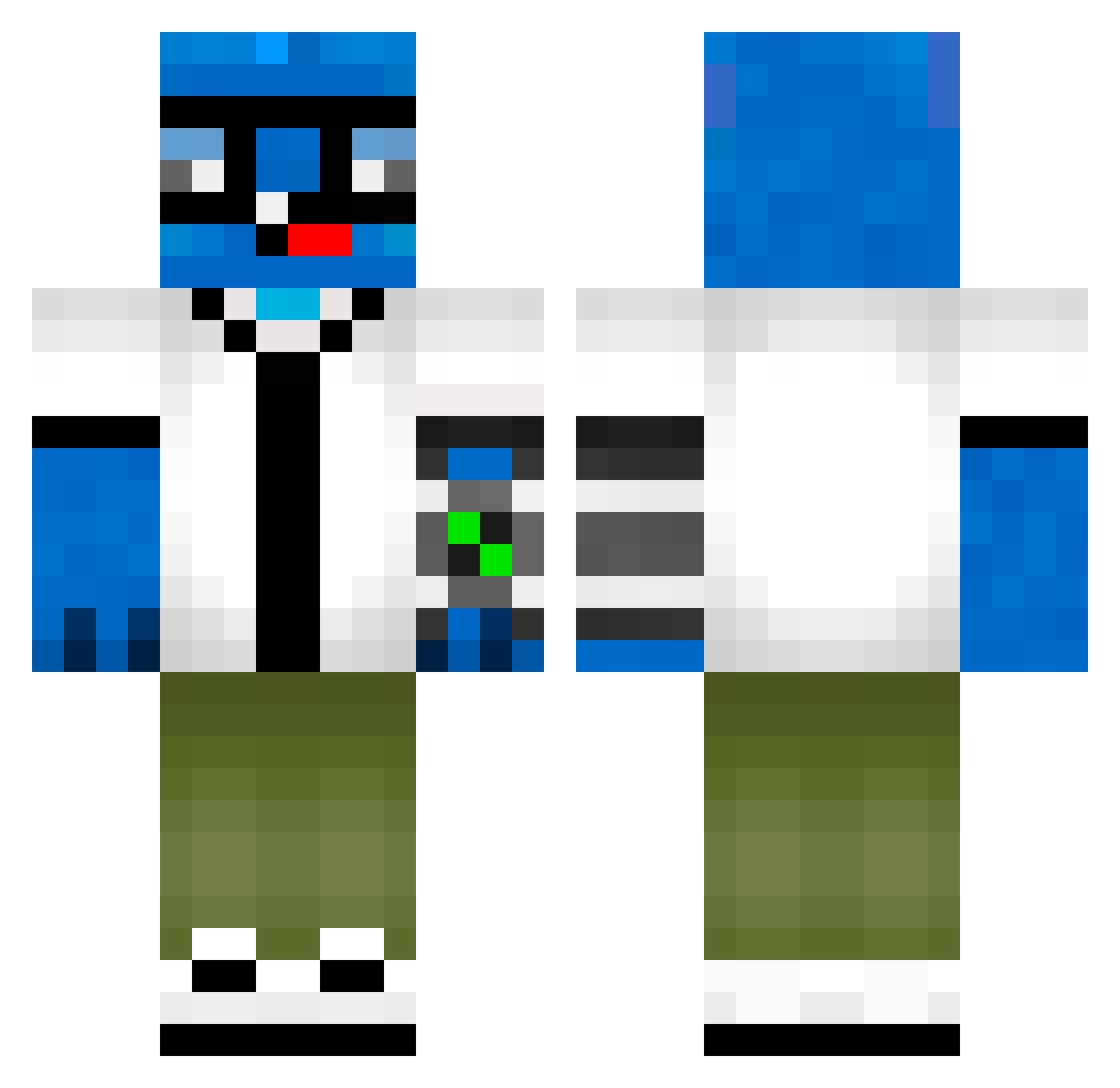 NipsyUndrst Minecraft skin, front and back view