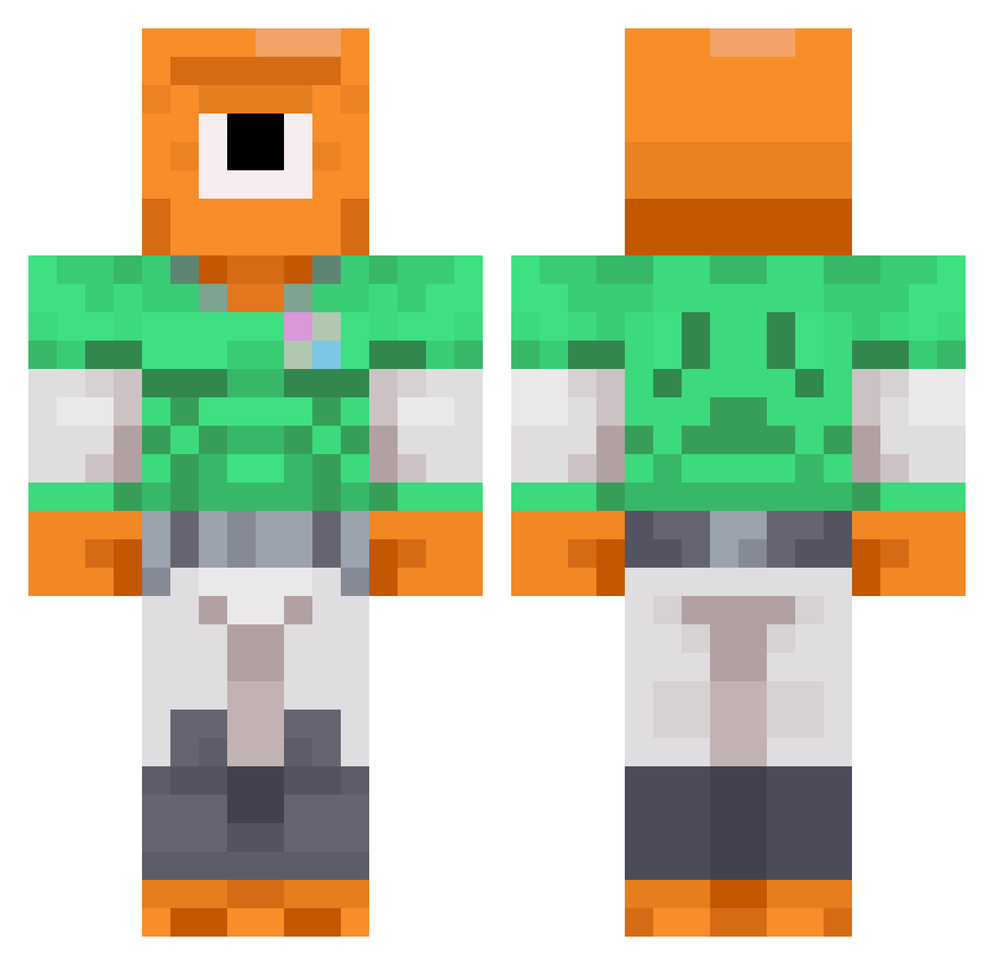 bean_chirring Minecraft skin, front and back view