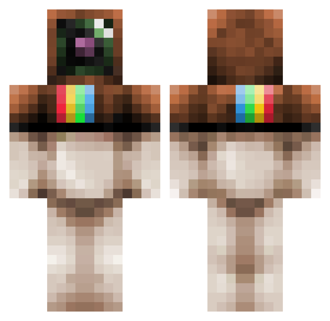 Dude_1 Minecraft skin, front and back view