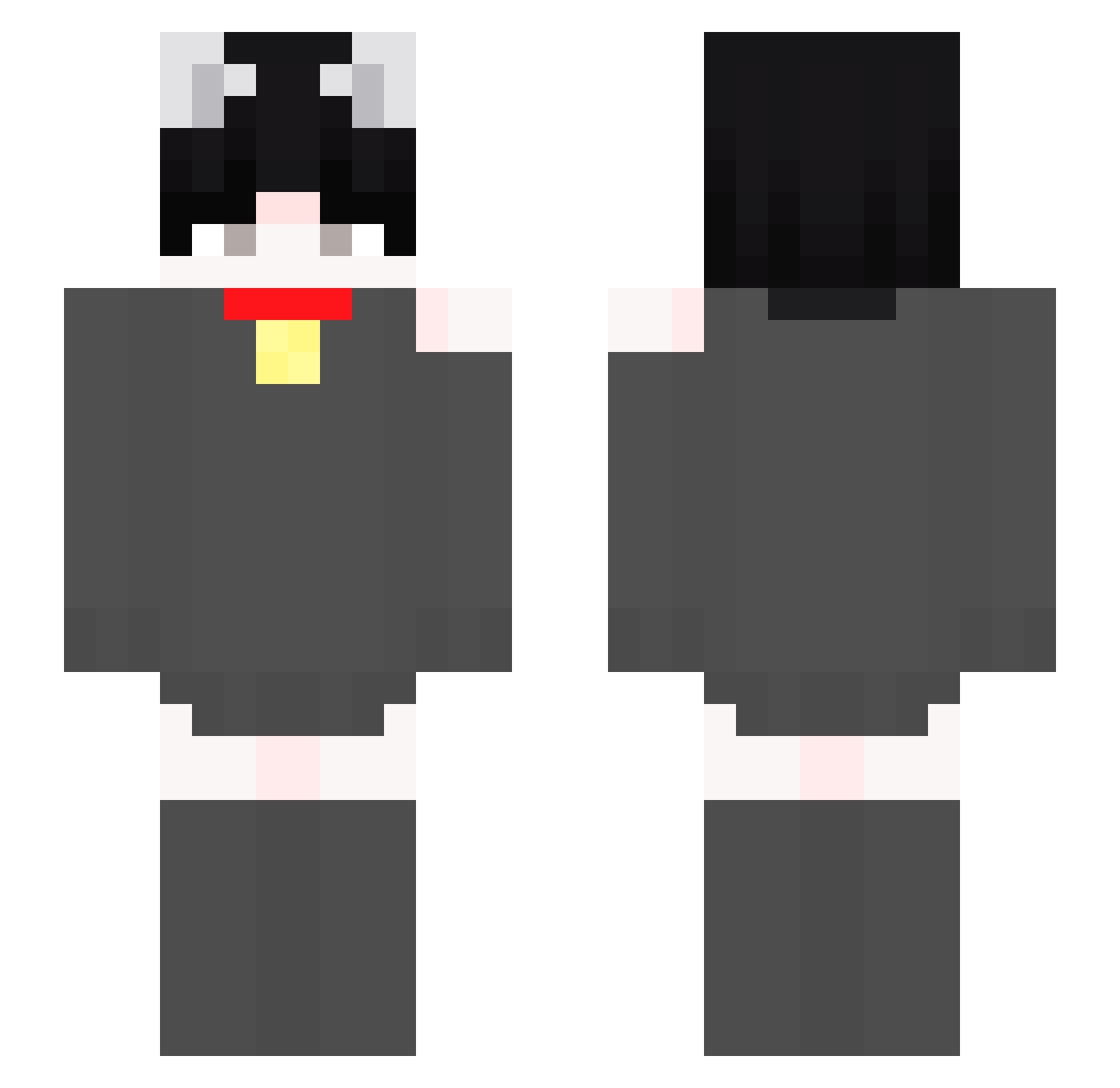 TigerShark_x3 Minecraft skin, front and back view