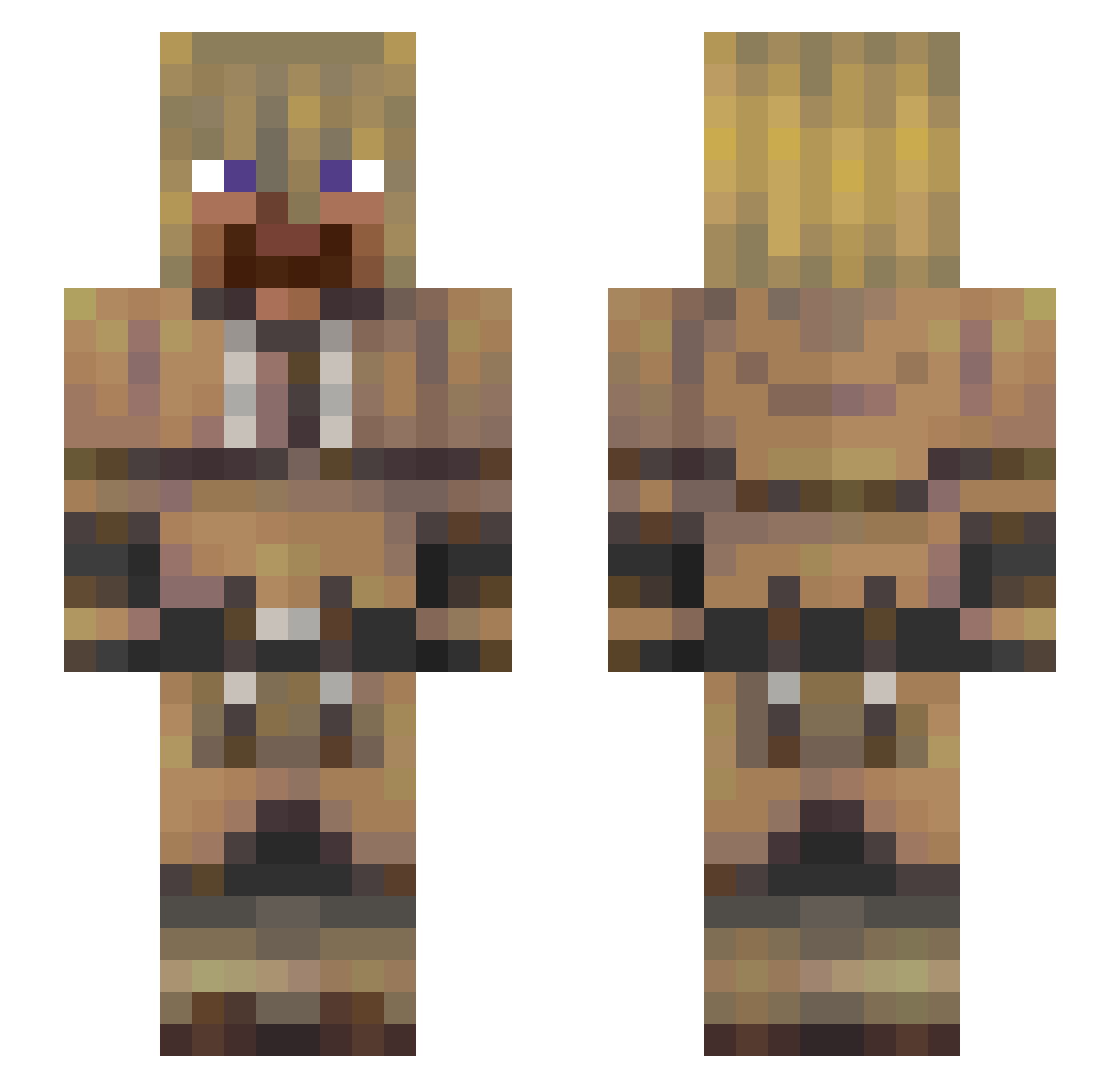 8f1a Minecraft skin, front and back view