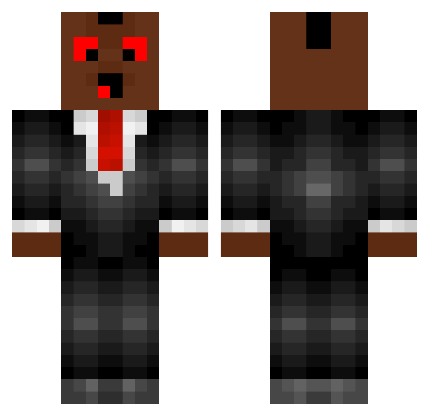 Susmena Minecraft skin, front and back view