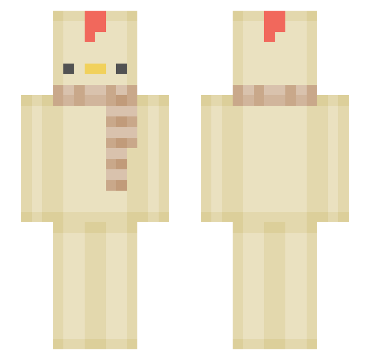 Pollit0o Minecraft skin, front and back view