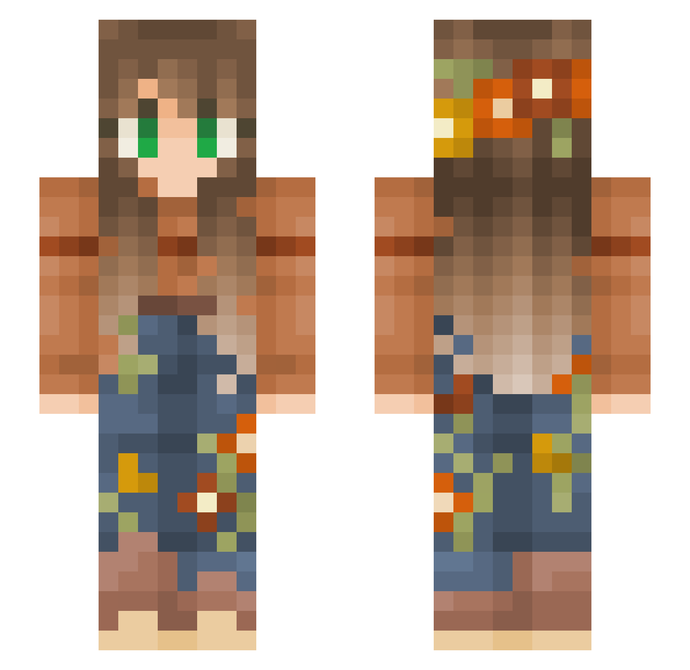 Pink_Mousey Minecraft skin, front and back view
