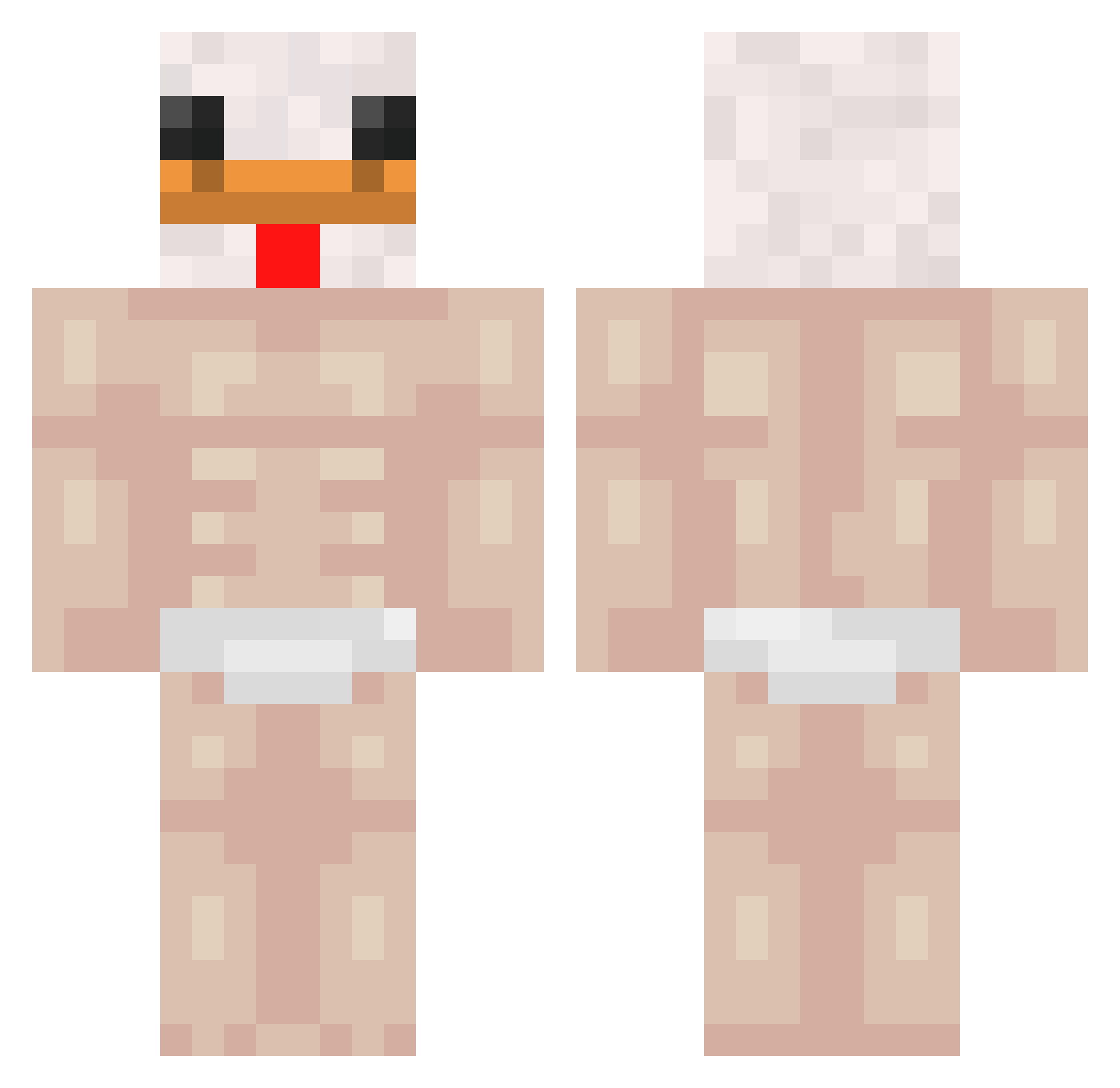 pipoman101 Minecraft skin, front and back view