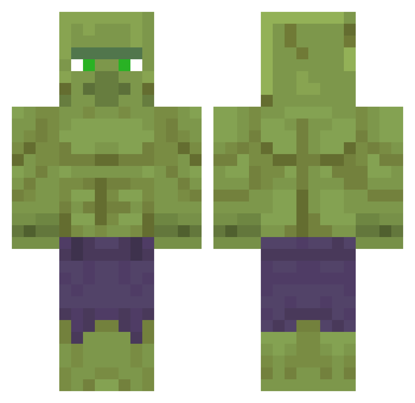 JuiceBoxGalaxy Minecraft skin, front and back view