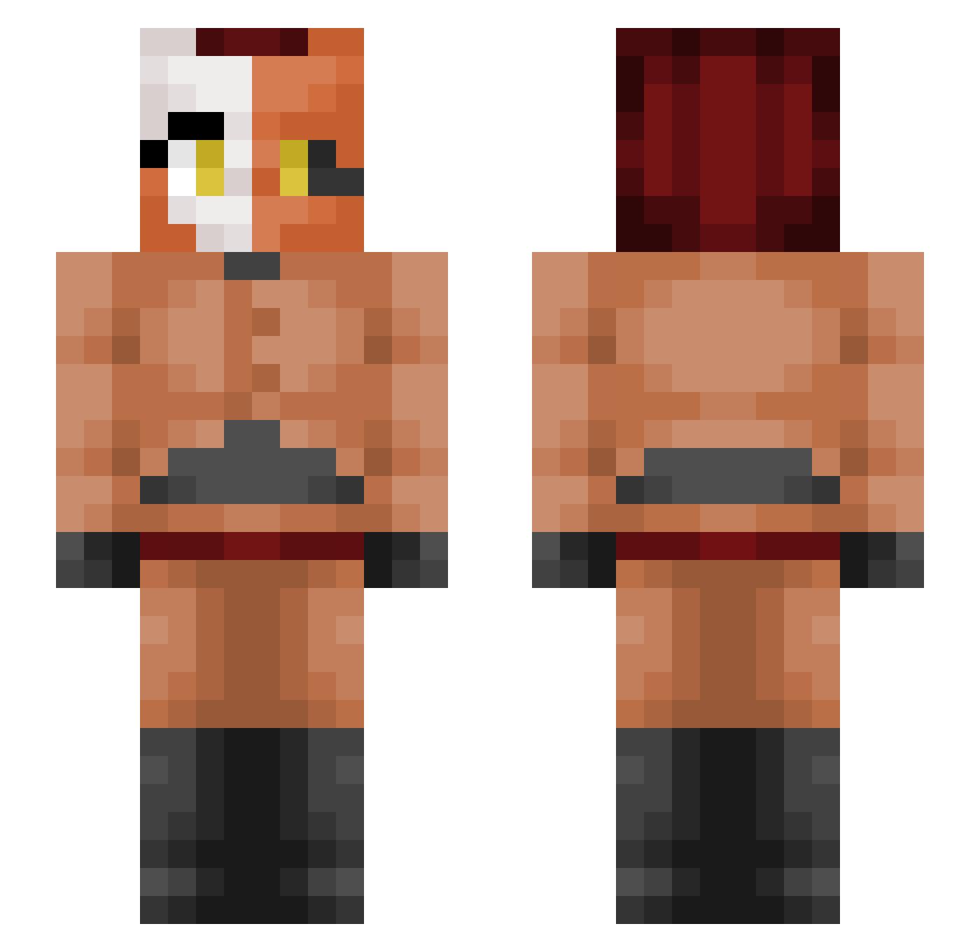 loleroni_ Minecraft skin, front and back view