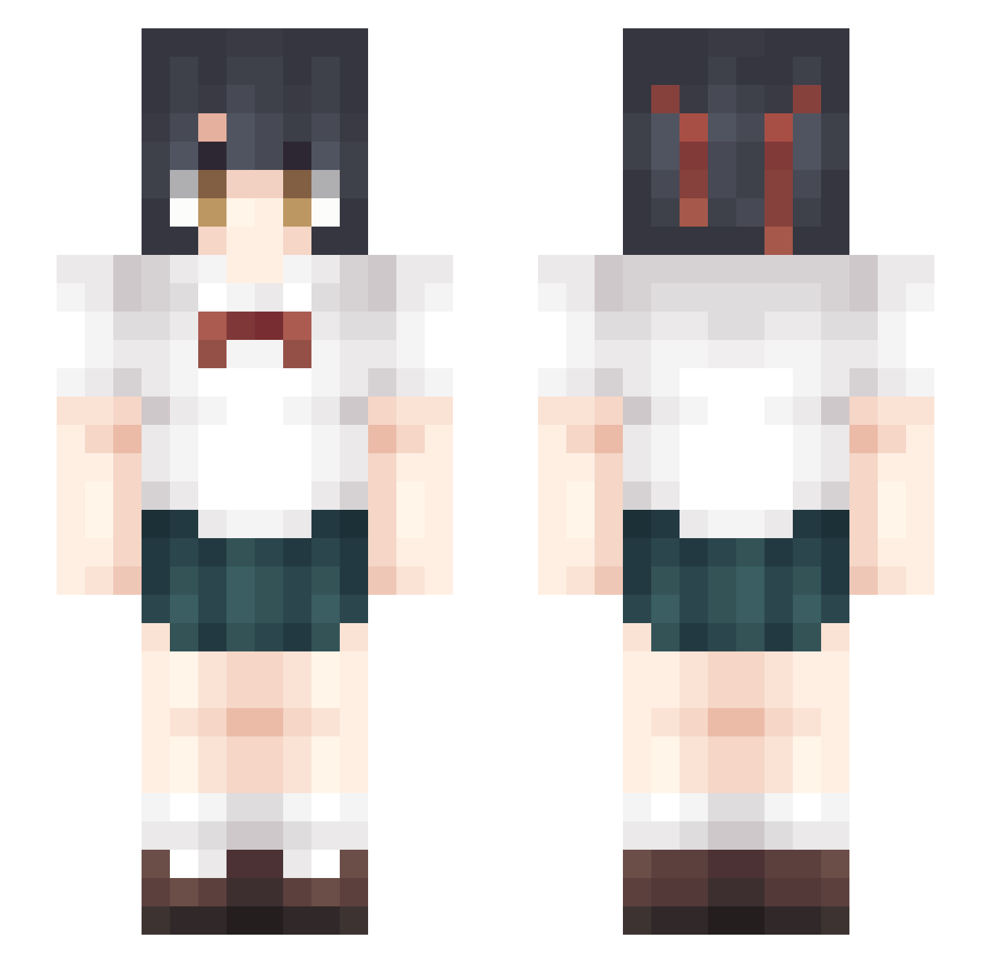 qJuztp Minecraft skin, front and back view
