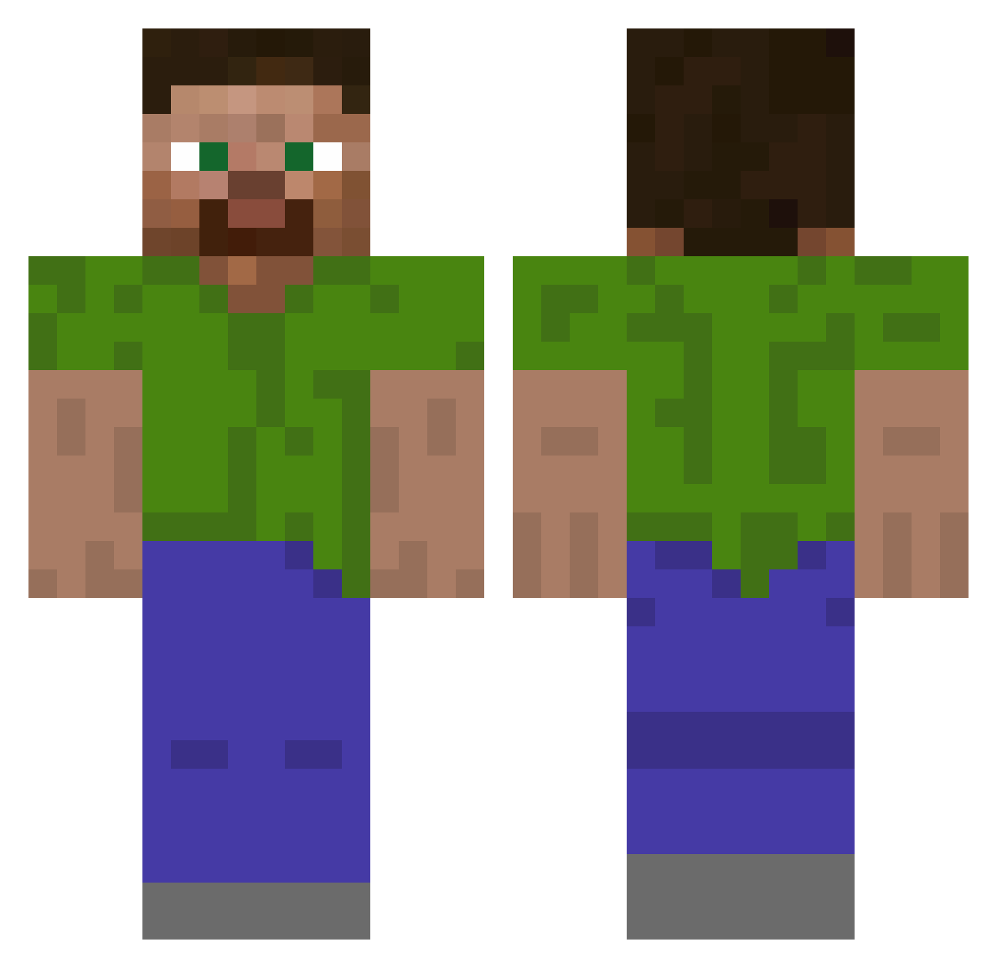 loikhok1234 Minecraft skin, front and back view