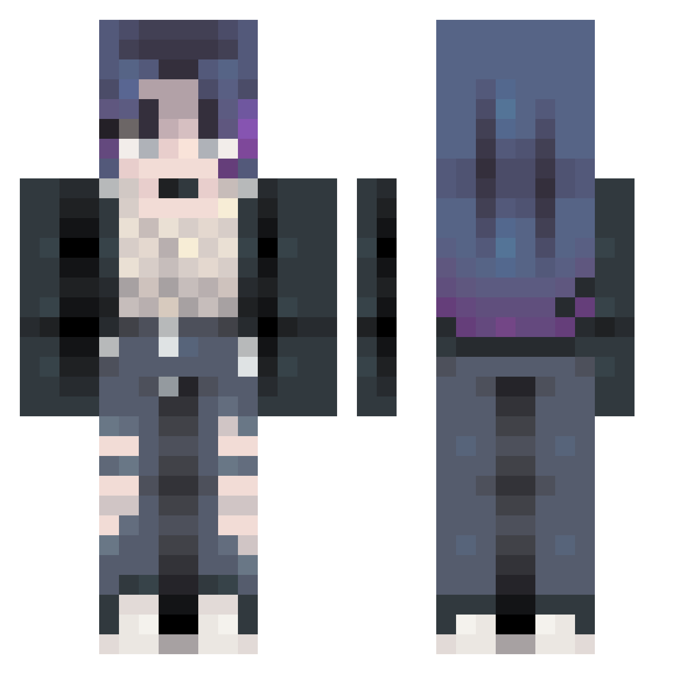 Shiba_Inuuu Minecraft skin, front and back view