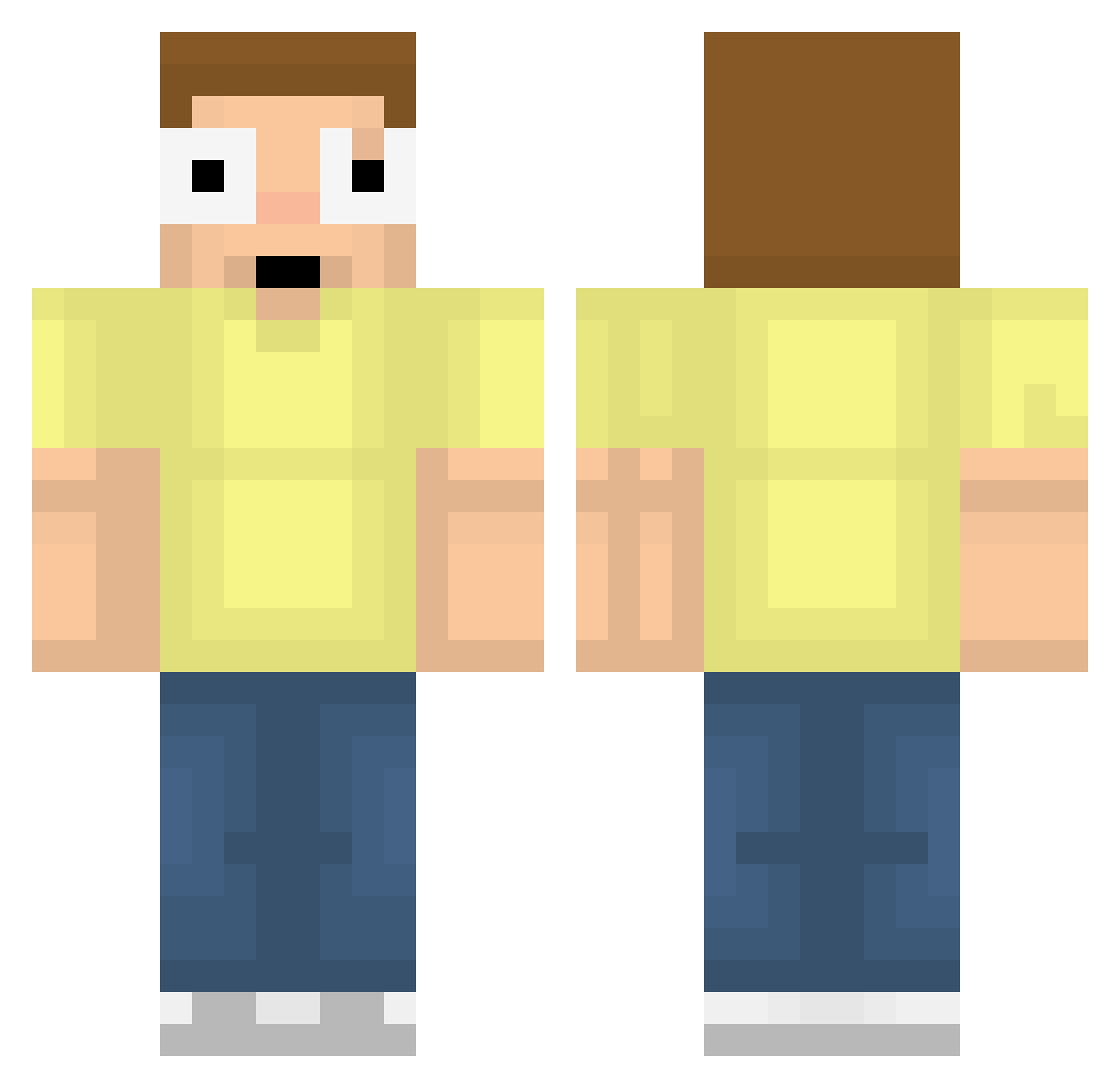 ChaosPnding Minecraft skin, front and back view