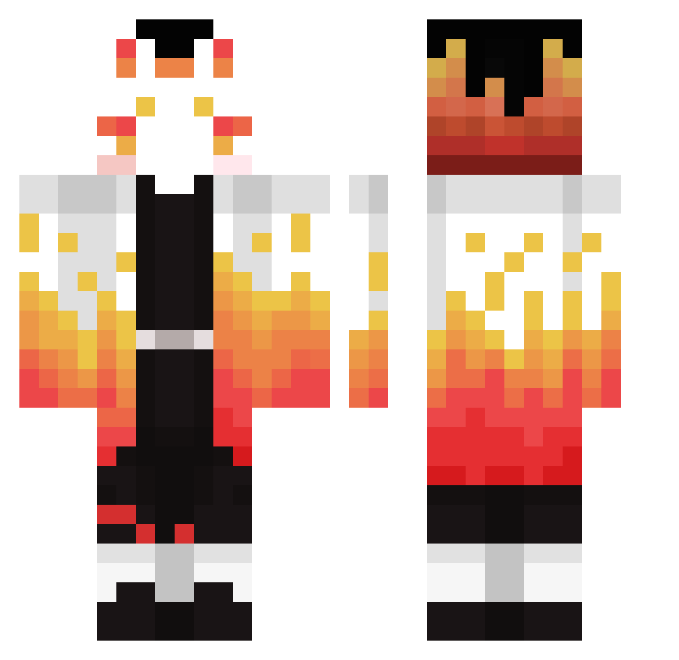 MaestroNeach Minecraft skin, front and back view
