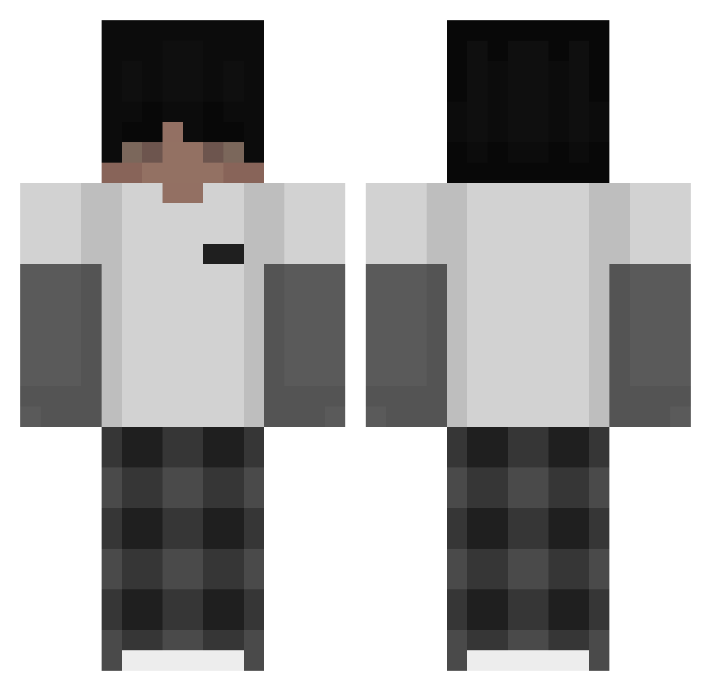 Emirrins Minecraft skin, front and back view