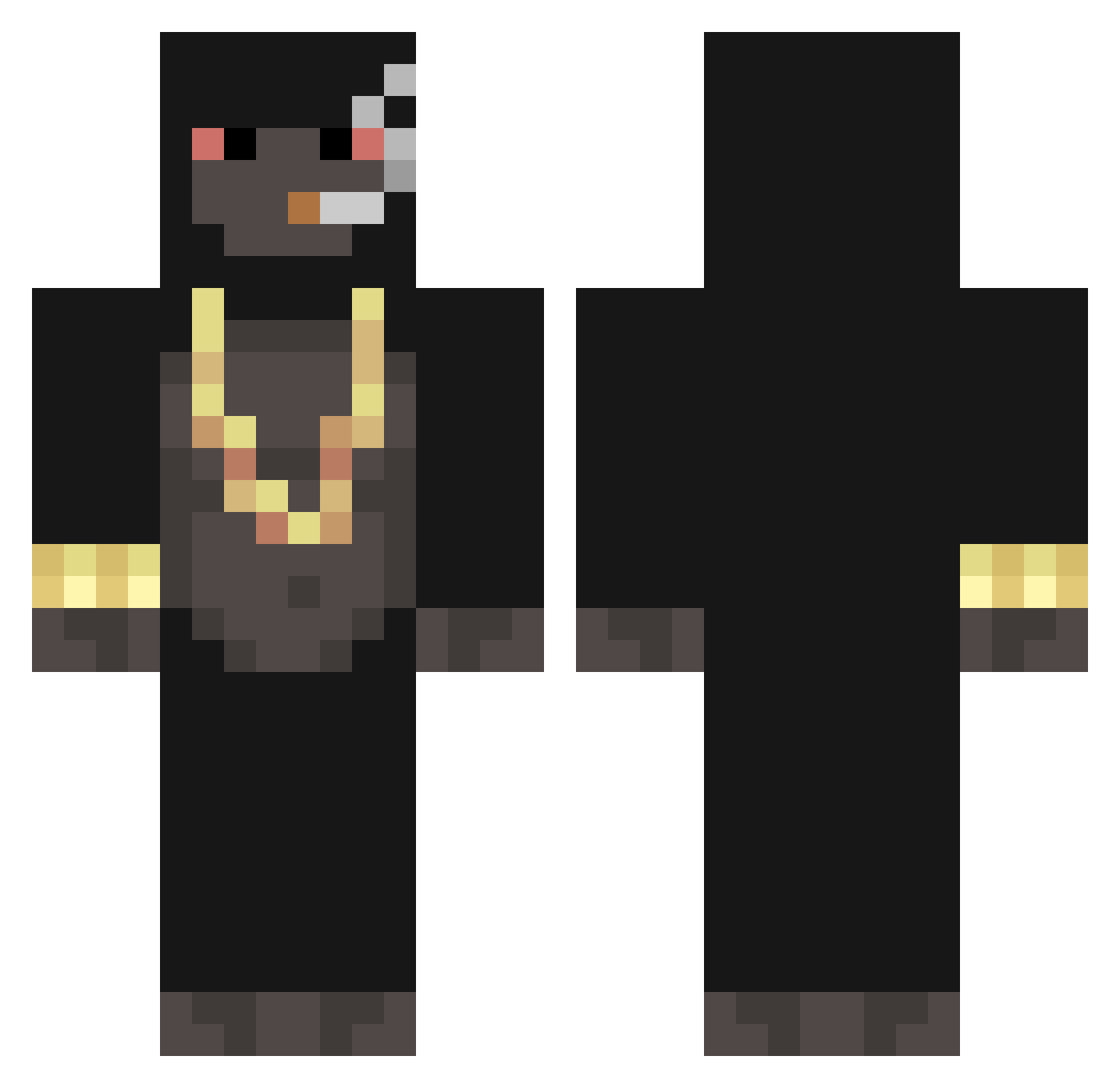 xaio1234 Minecraft skin, front and back view