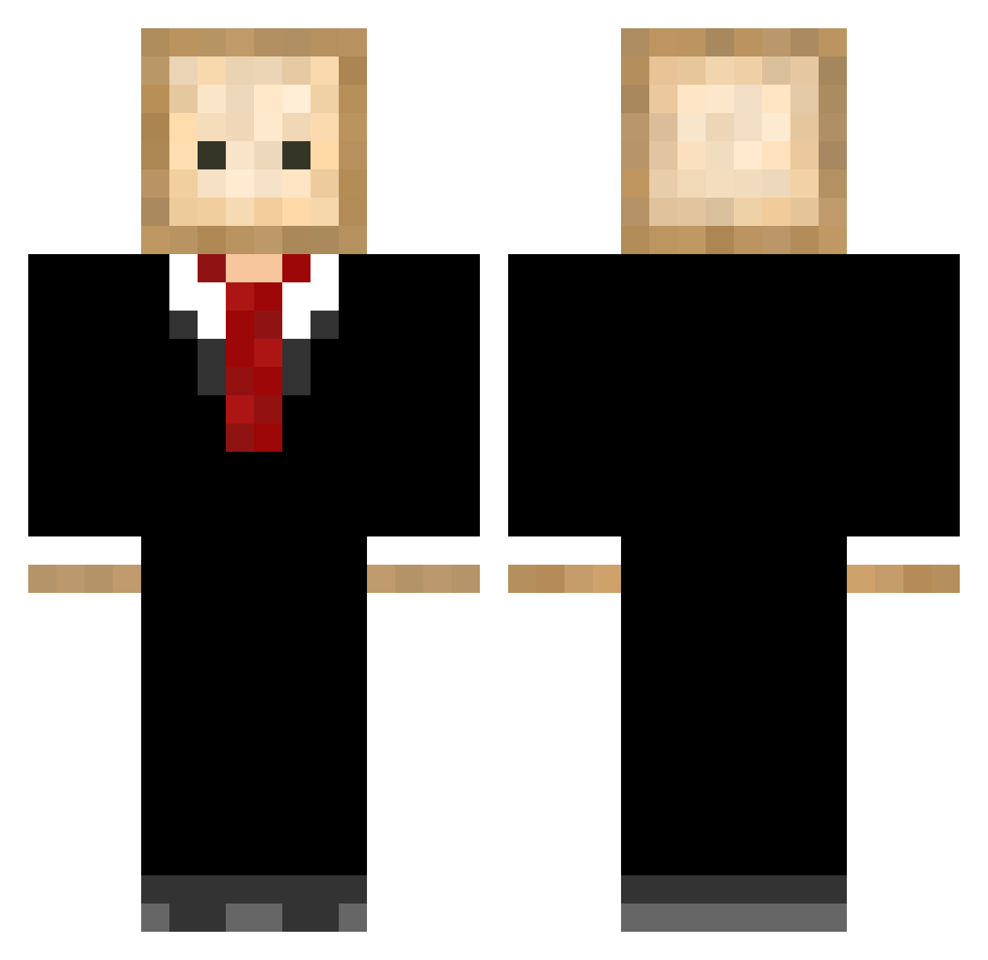 M4rcuus Minecraft skin, front and back view