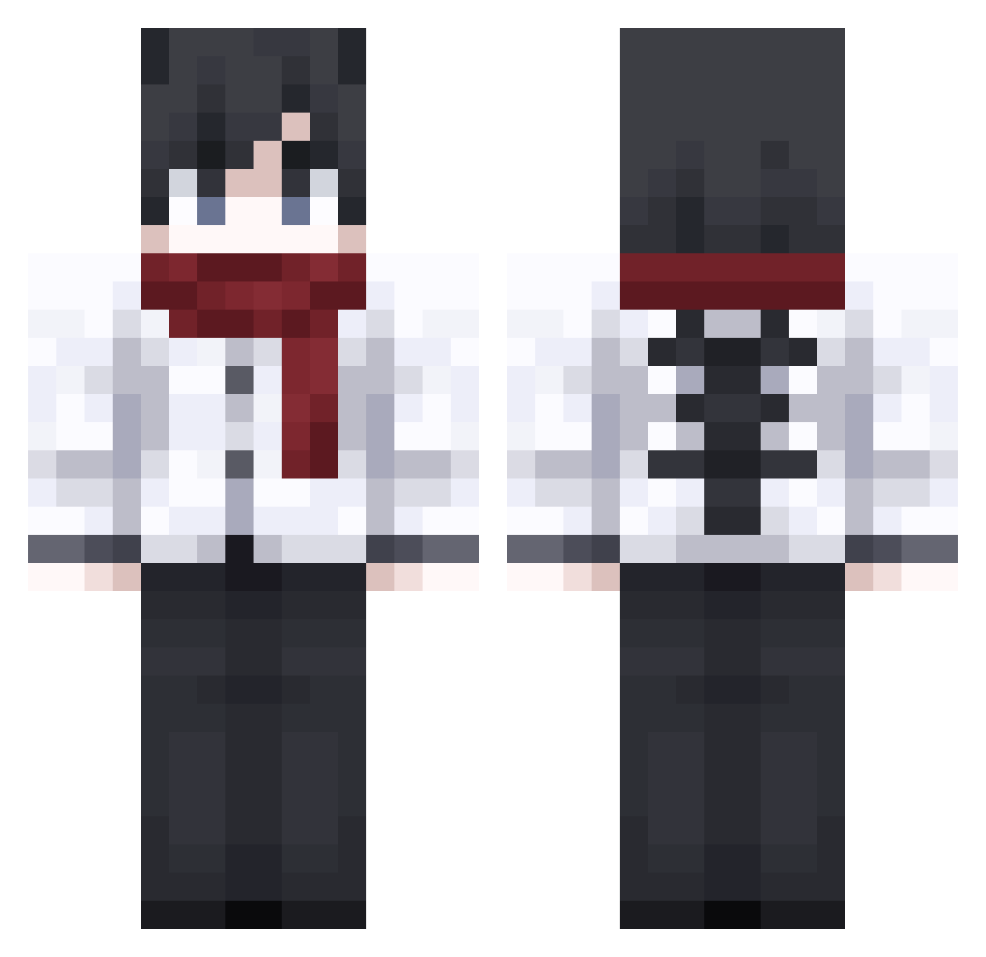 aini426 Minecraft skin, front and back view