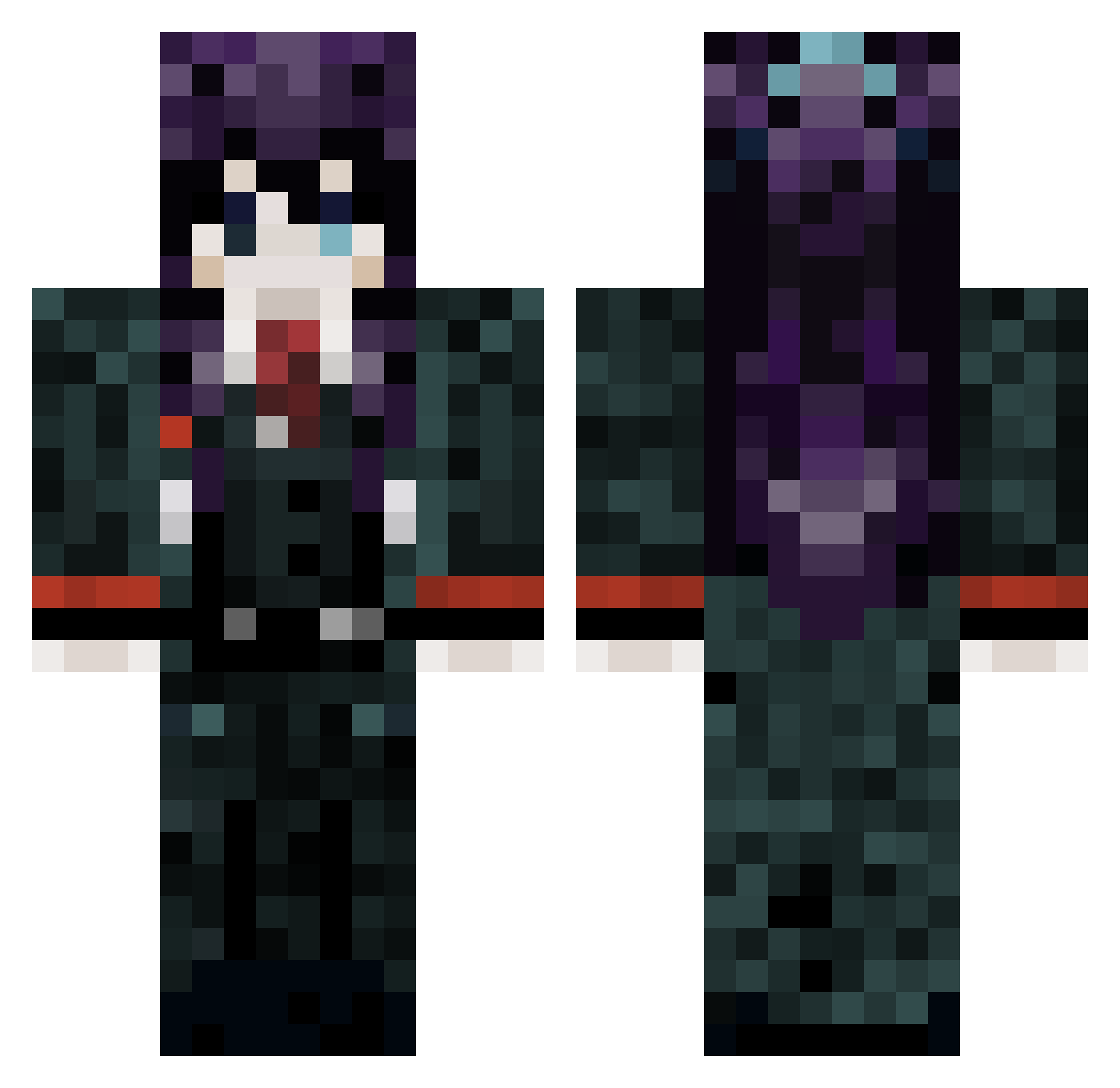 Igoos Minecraft skin, front and back view