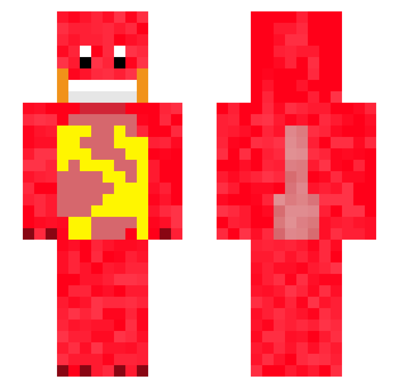 Surf Minecraft skin, front and back view
