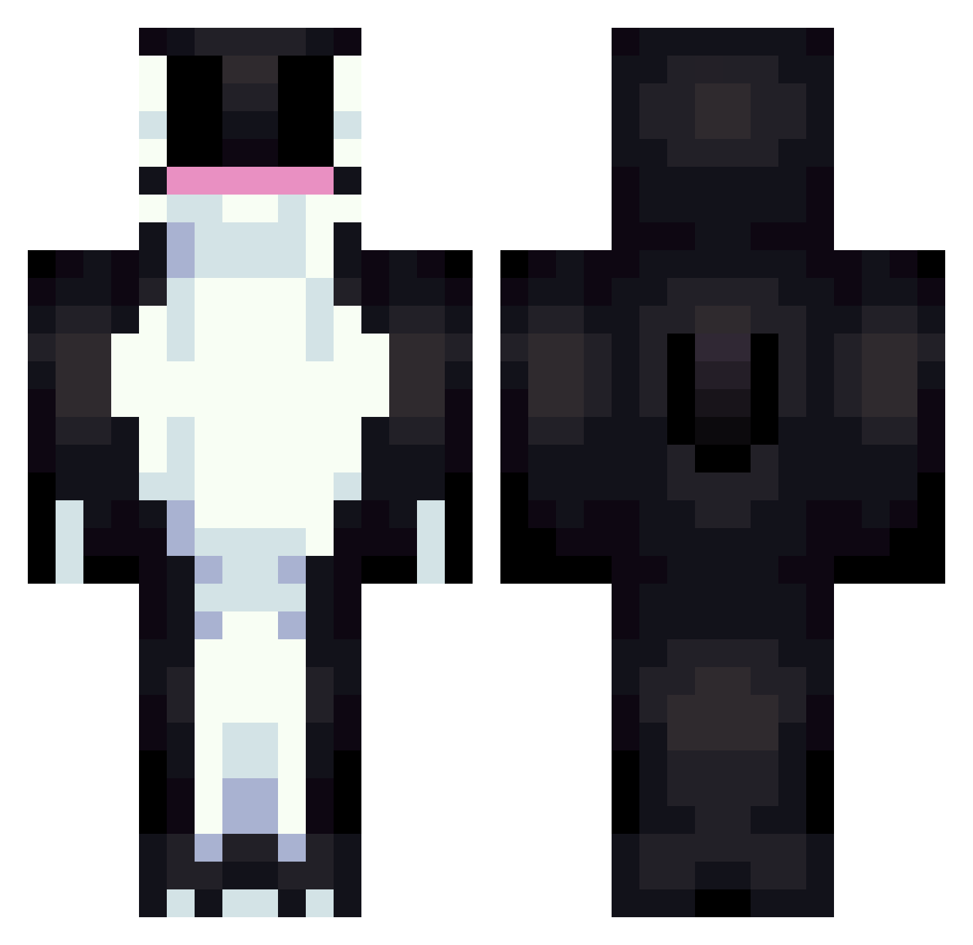 Fungui0 Minecraft skin, front and back view