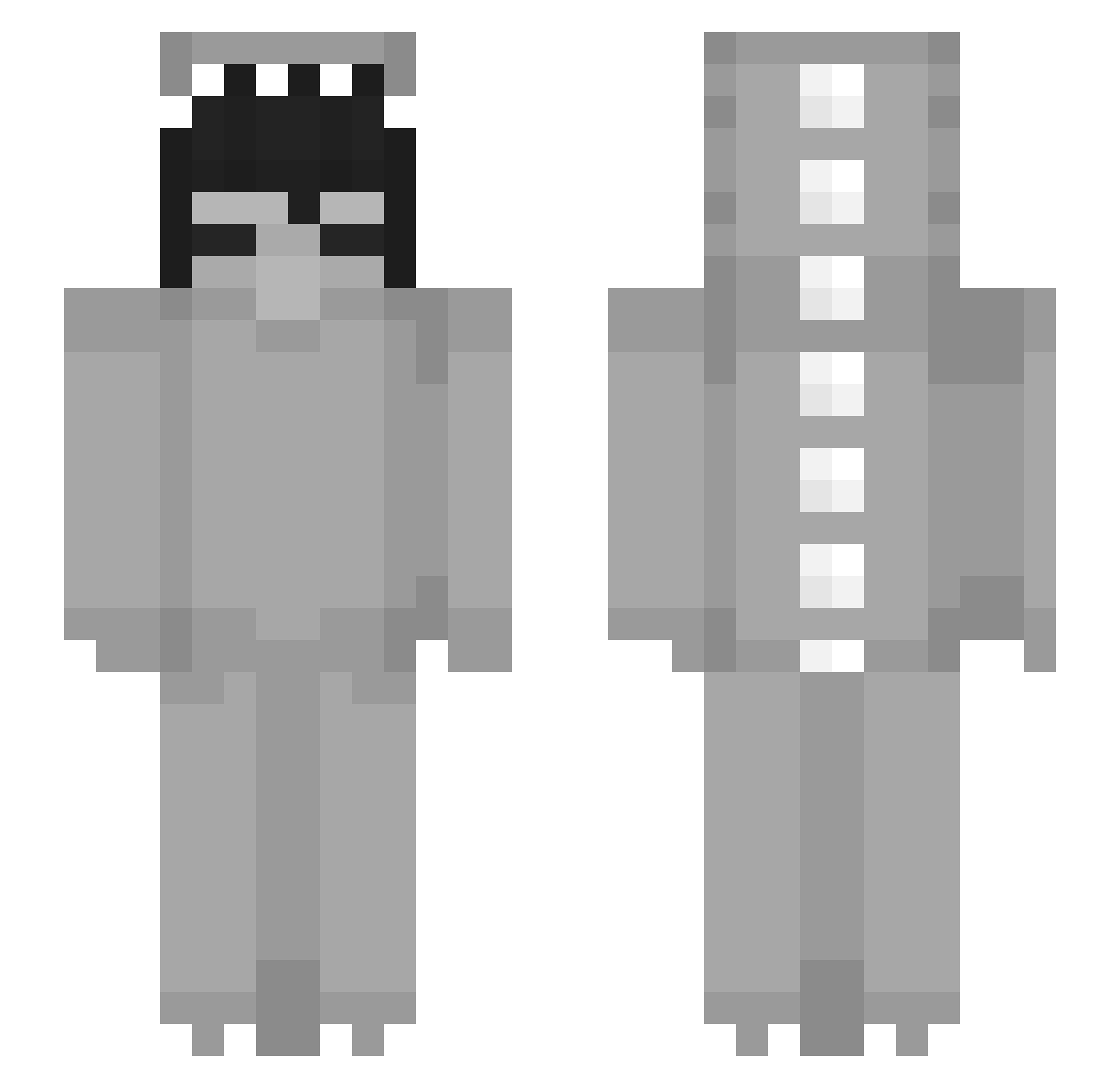 _kaihere Minecraft skin, front and back view