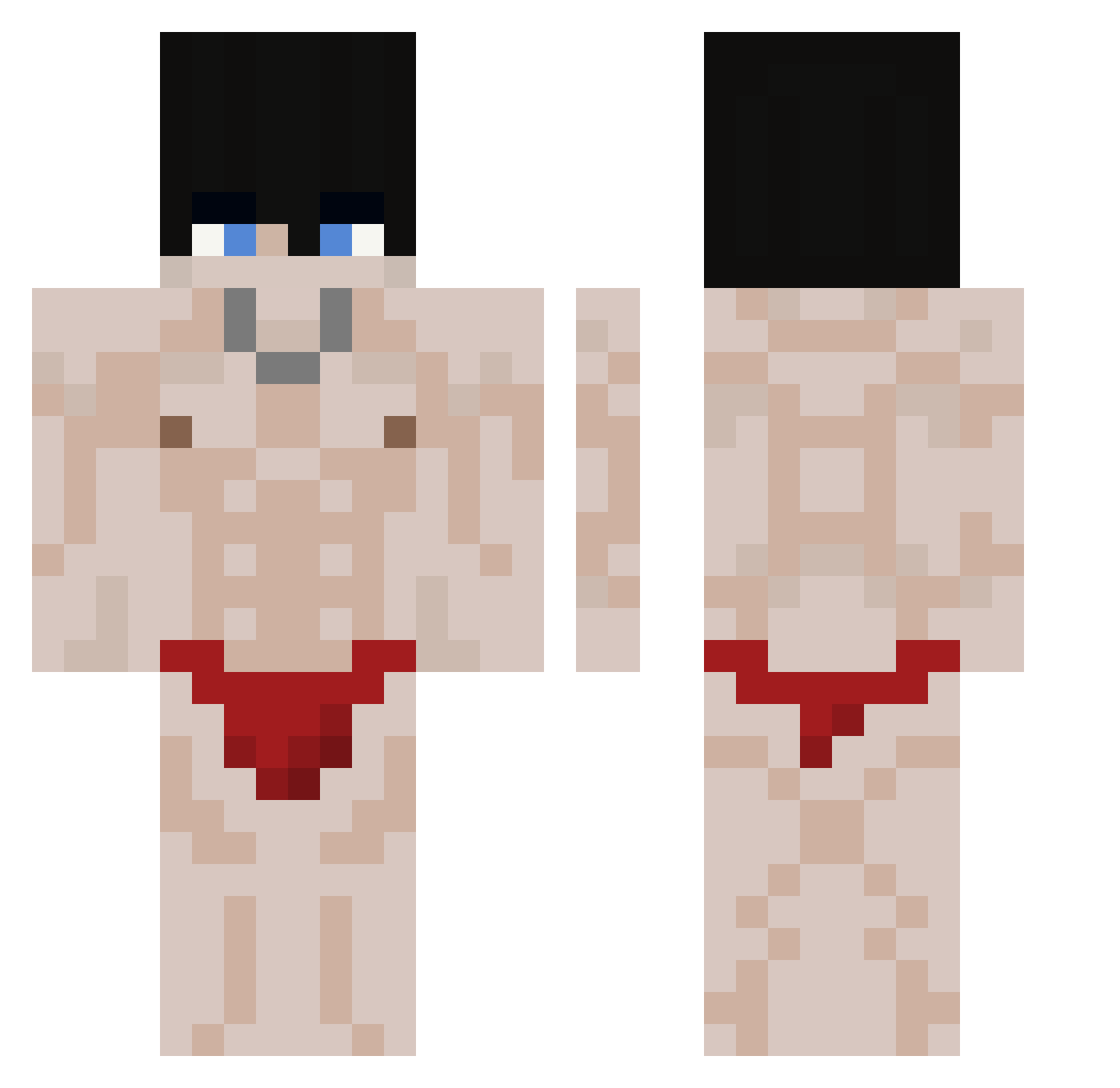 JeeringColt5931 Minecraft skin, front and back view