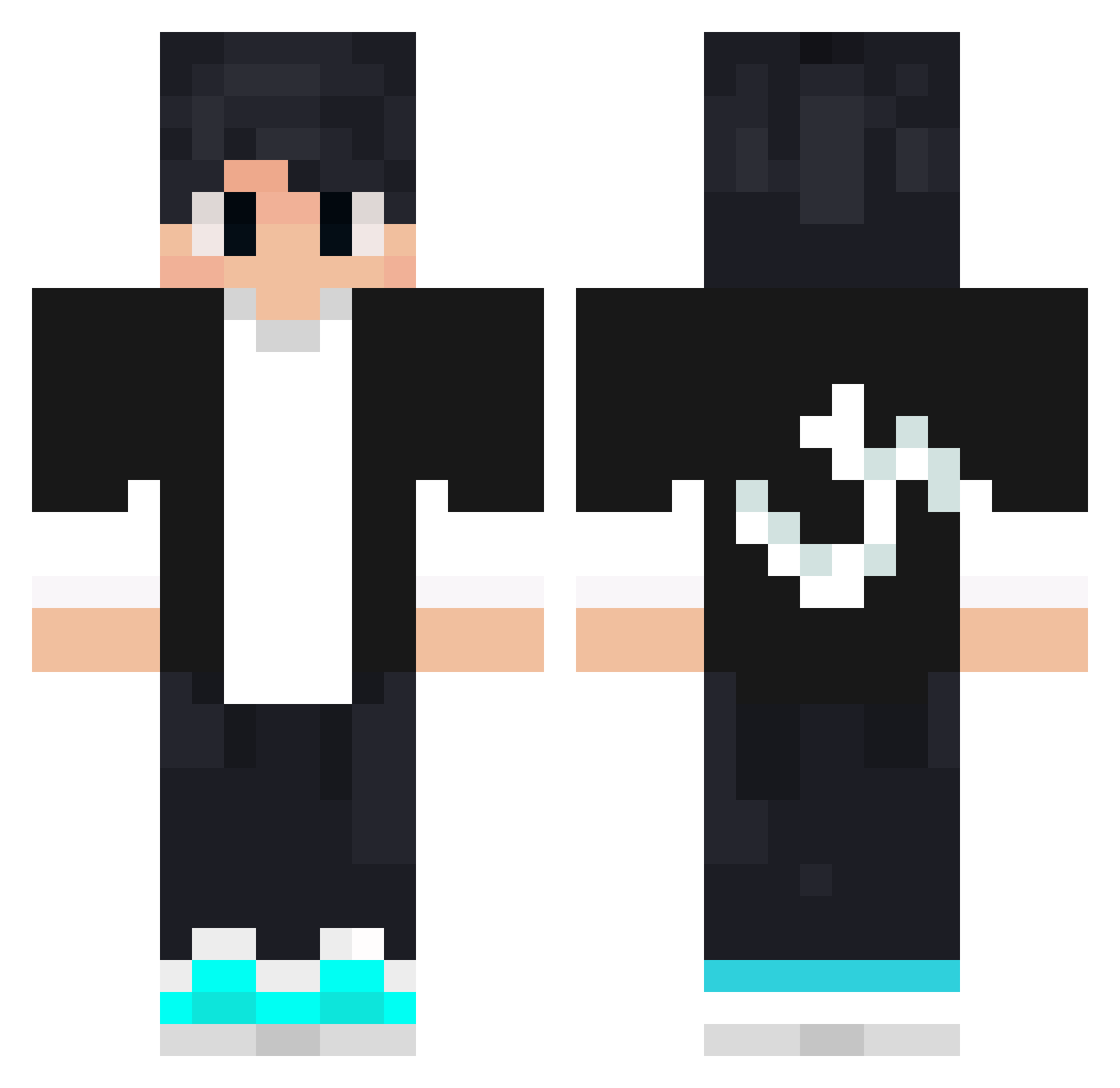MitsukiPNG Minecraft skin, front and back view