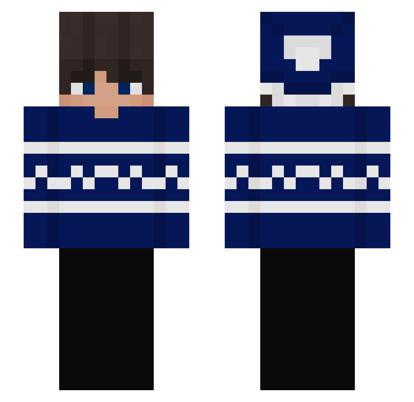 SonGoku593 Minecraft skin, front and back view